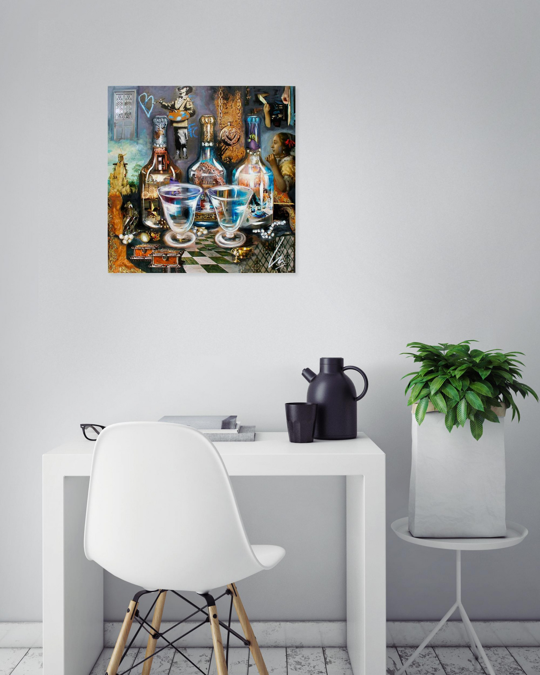 Nathalie Lemaitre, Les 3 clavelins, painting - Artalistic online contemporary art buying and selling gallery