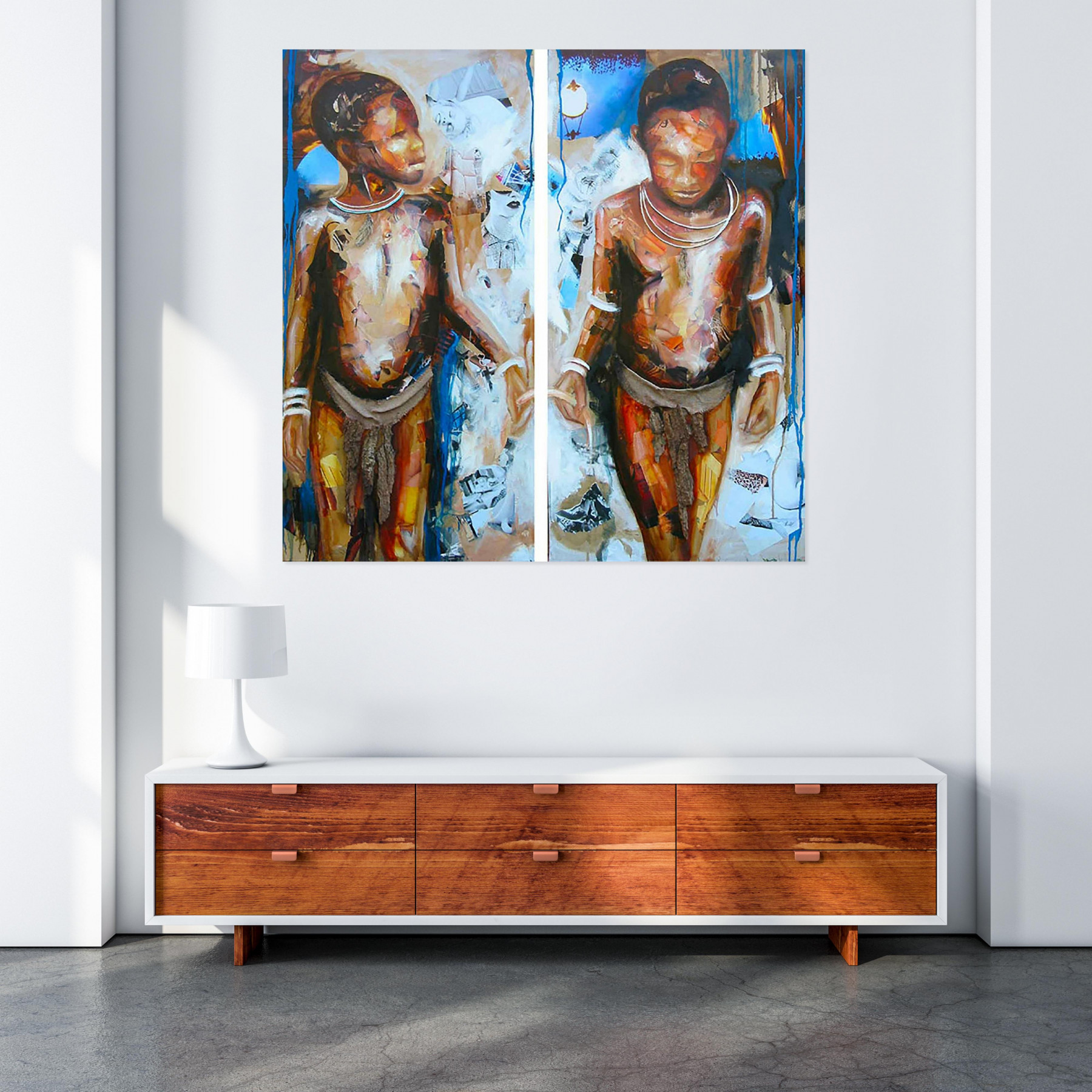Nathalie Lemaitre, Les frères, painting - Artalistic online contemporary art buying and selling gallery