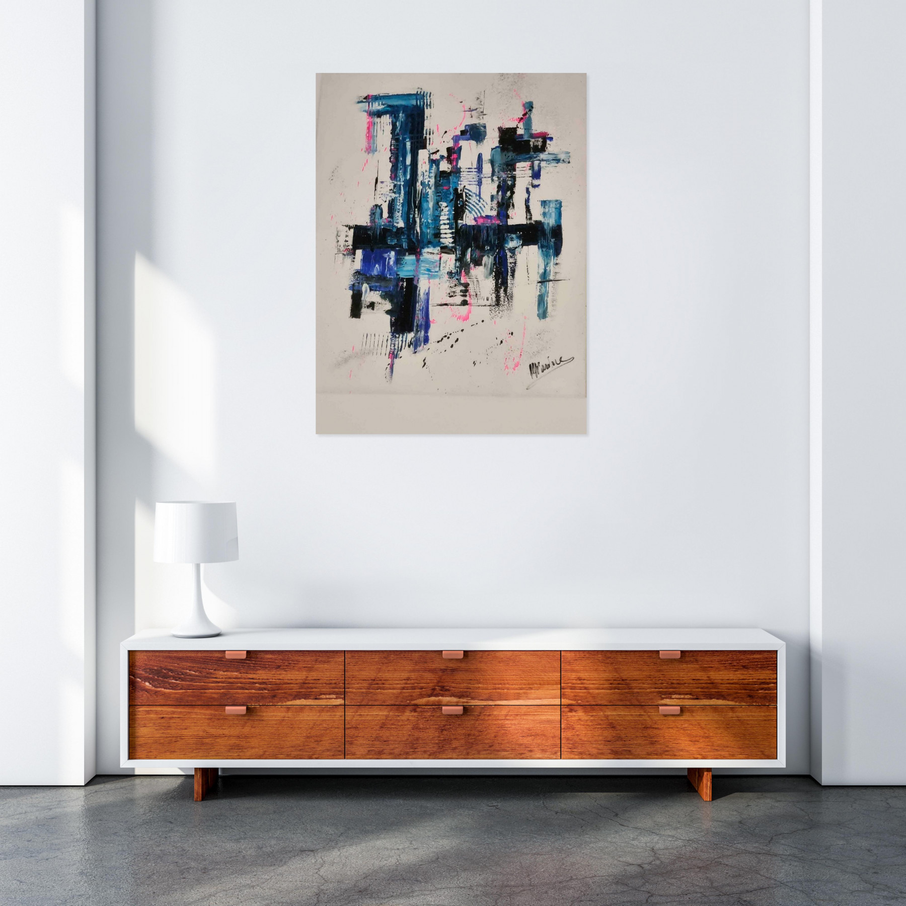Mimine, exaltation bleue, painting - Artalistic online contemporary art buying and selling gallery