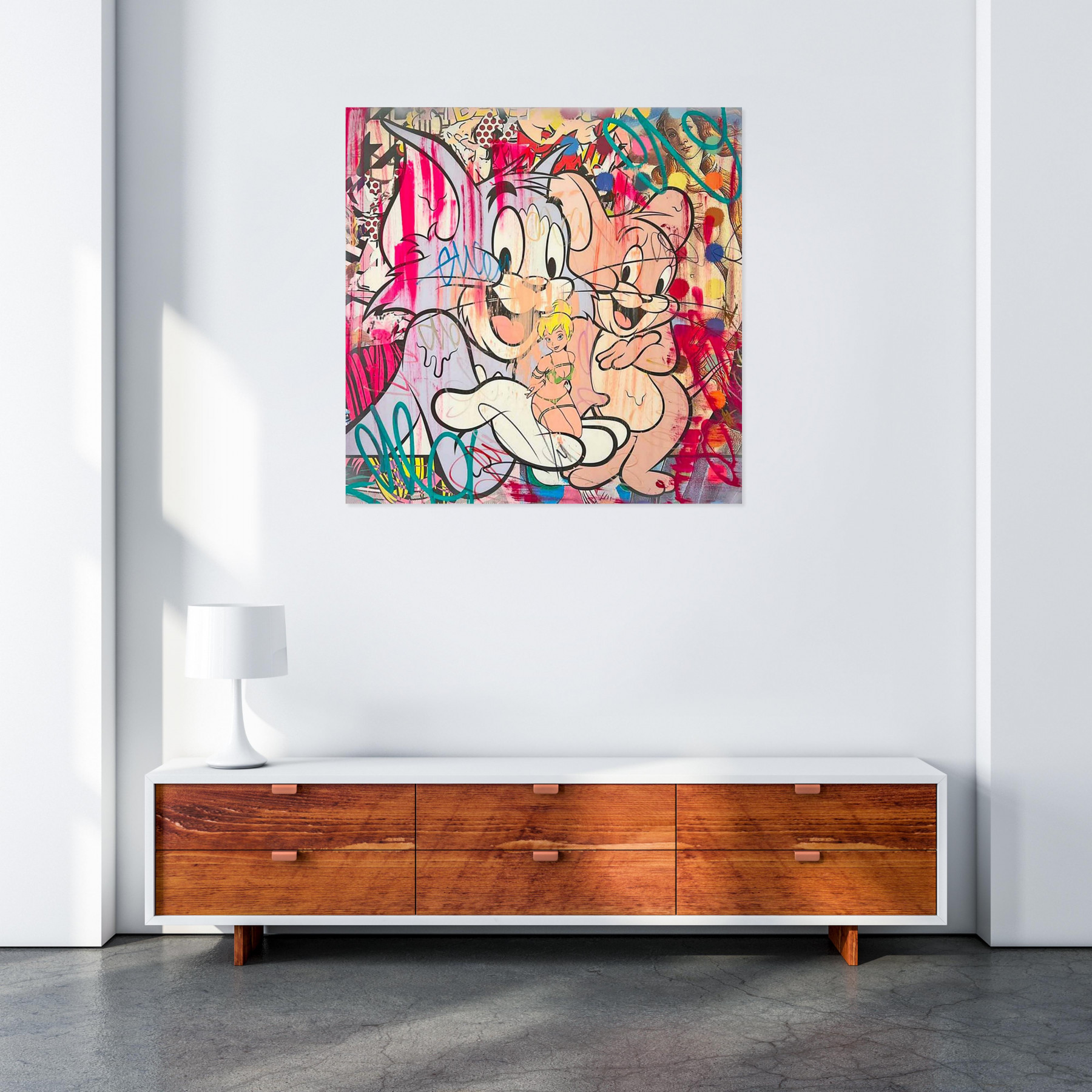 Dillon Boy, Tom & Jerry Tinkerbell, painting - Artalistic online contemporary art buying and selling gallery