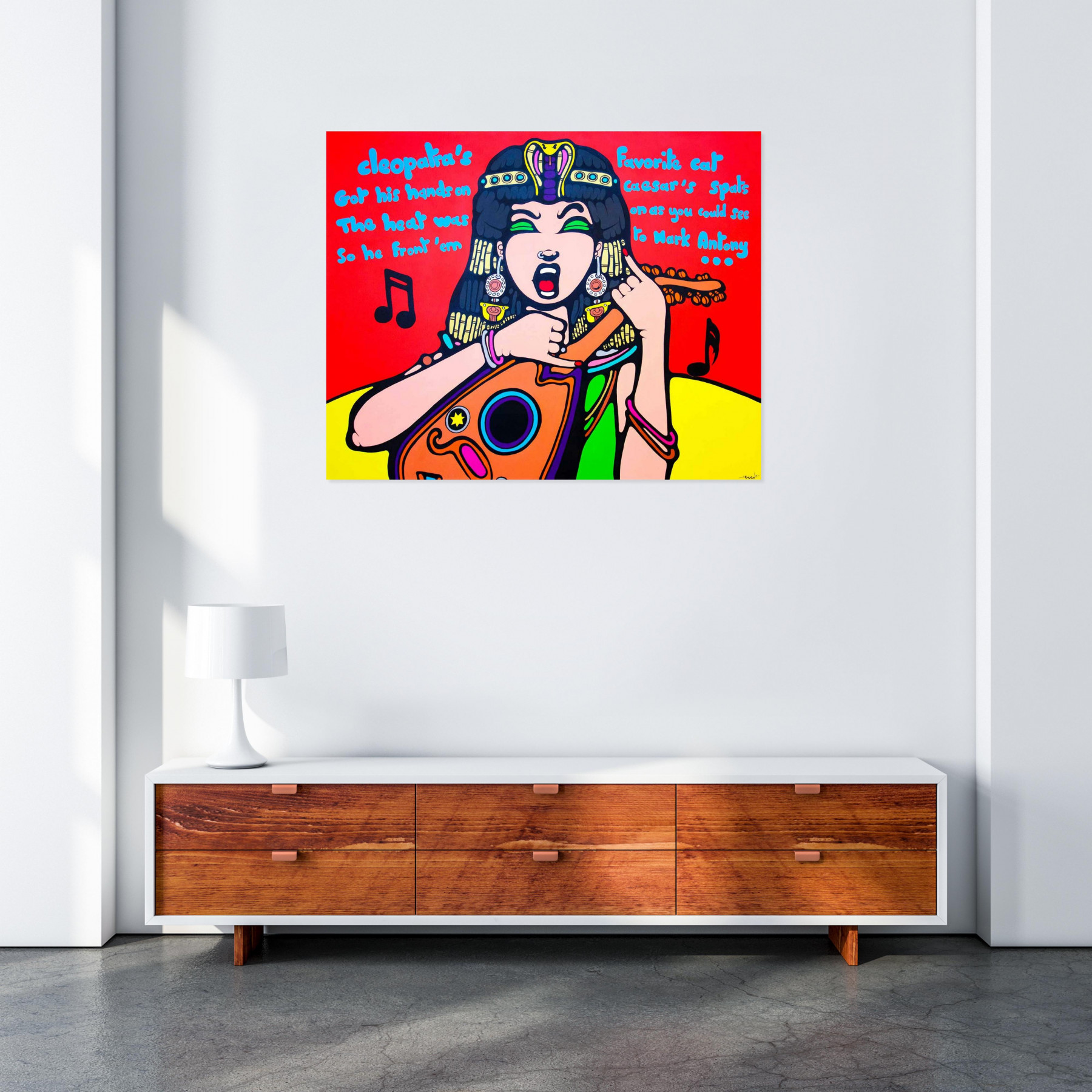 Ewen Gur, Cleopatra's cat, painting - Artalistic online contemporary art buying and selling gallery