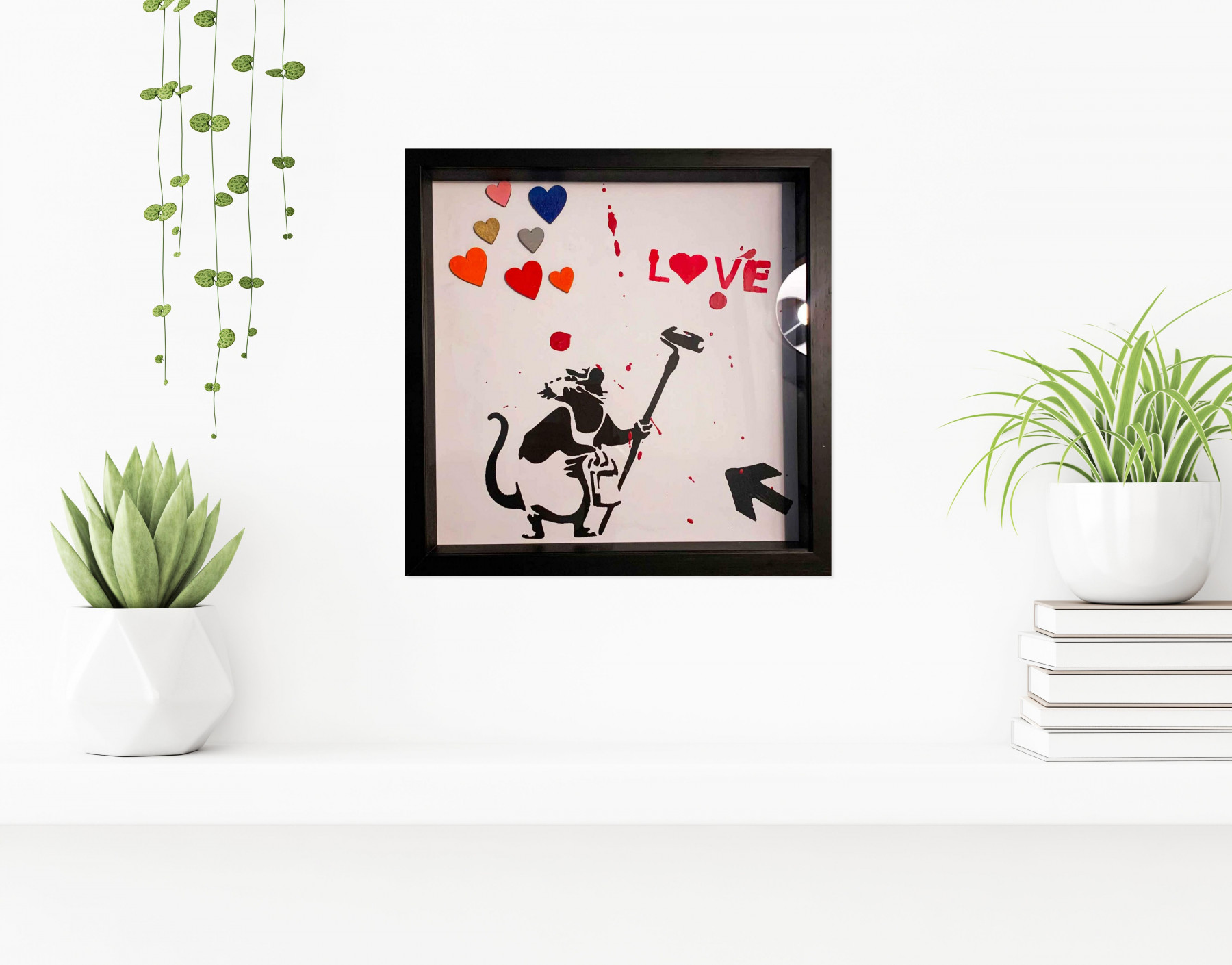 Rose, The rat in love, painting - Artalistic online contemporary art buying and selling gallery
