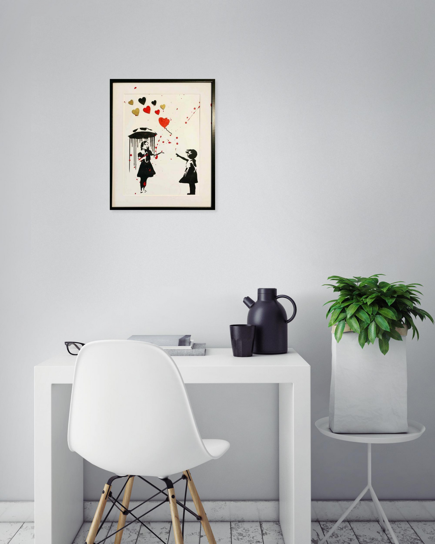 Rose, Raining, painting - Artalistic online contemporary art buying and selling gallery