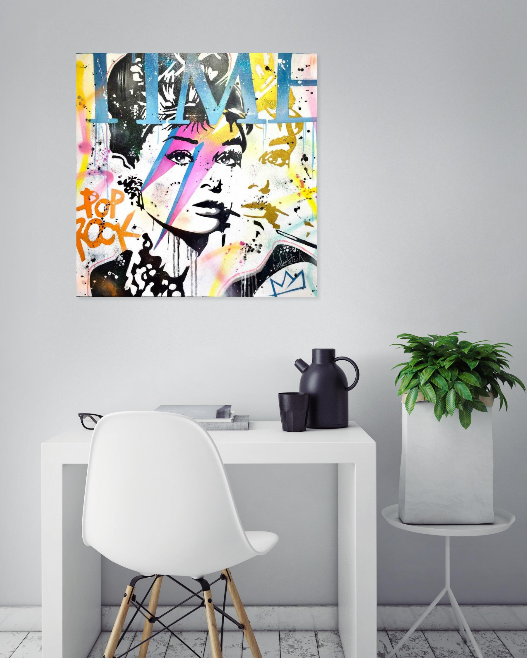 Patrick Cornée, Audrey Hepburn, painting - Artalistic online contemporary art buying and selling gallery