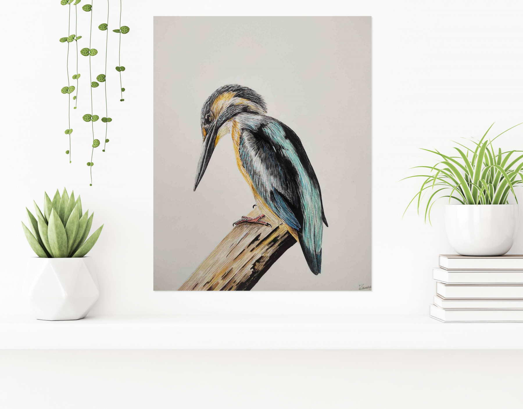 Lucile Maury, Martin-Pêcheur, drawing - Artalistic online contemporary art buying and selling gallery
