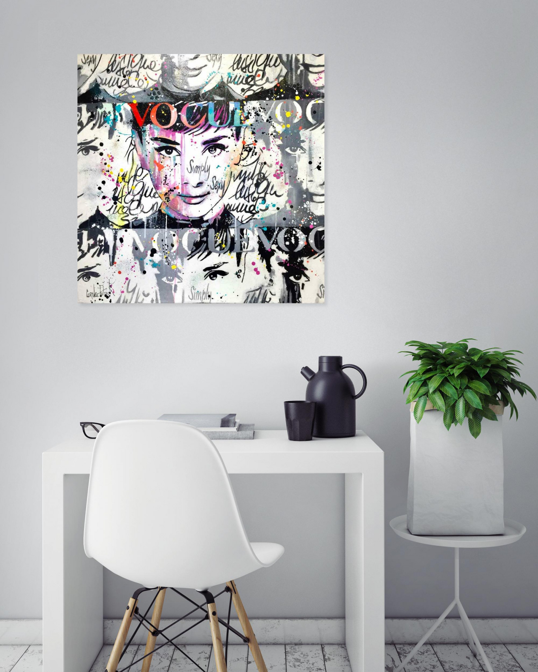 Patrick Cornée, Audrey Hepburn, painting - Artalistic online contemporary art buying and selling gallery