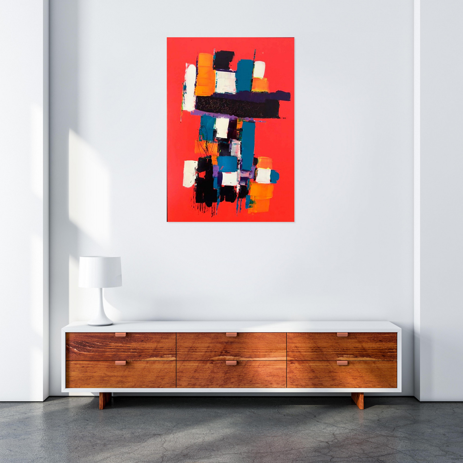 Yolande Martinez, Carmin, painting - Artalistic online contemporary art buying and selling gallery