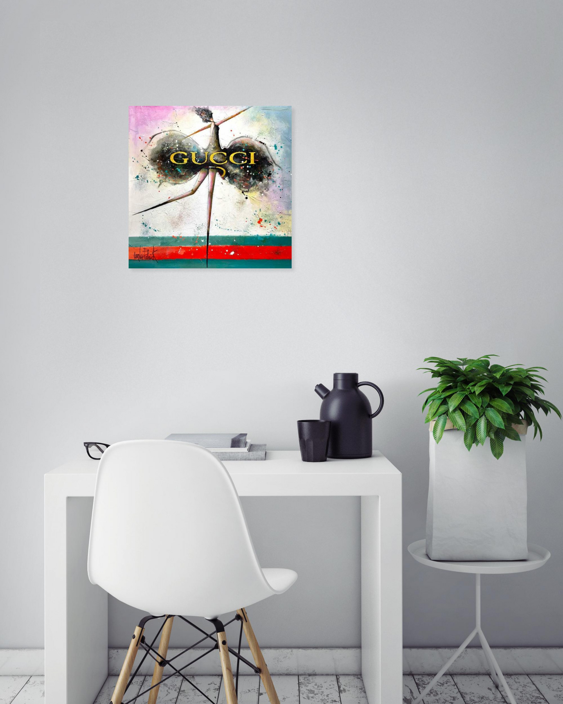 Patrick Cornée, I love you dressed in Gucci, painting - Artalistic online contemporary art buying and selling gallery