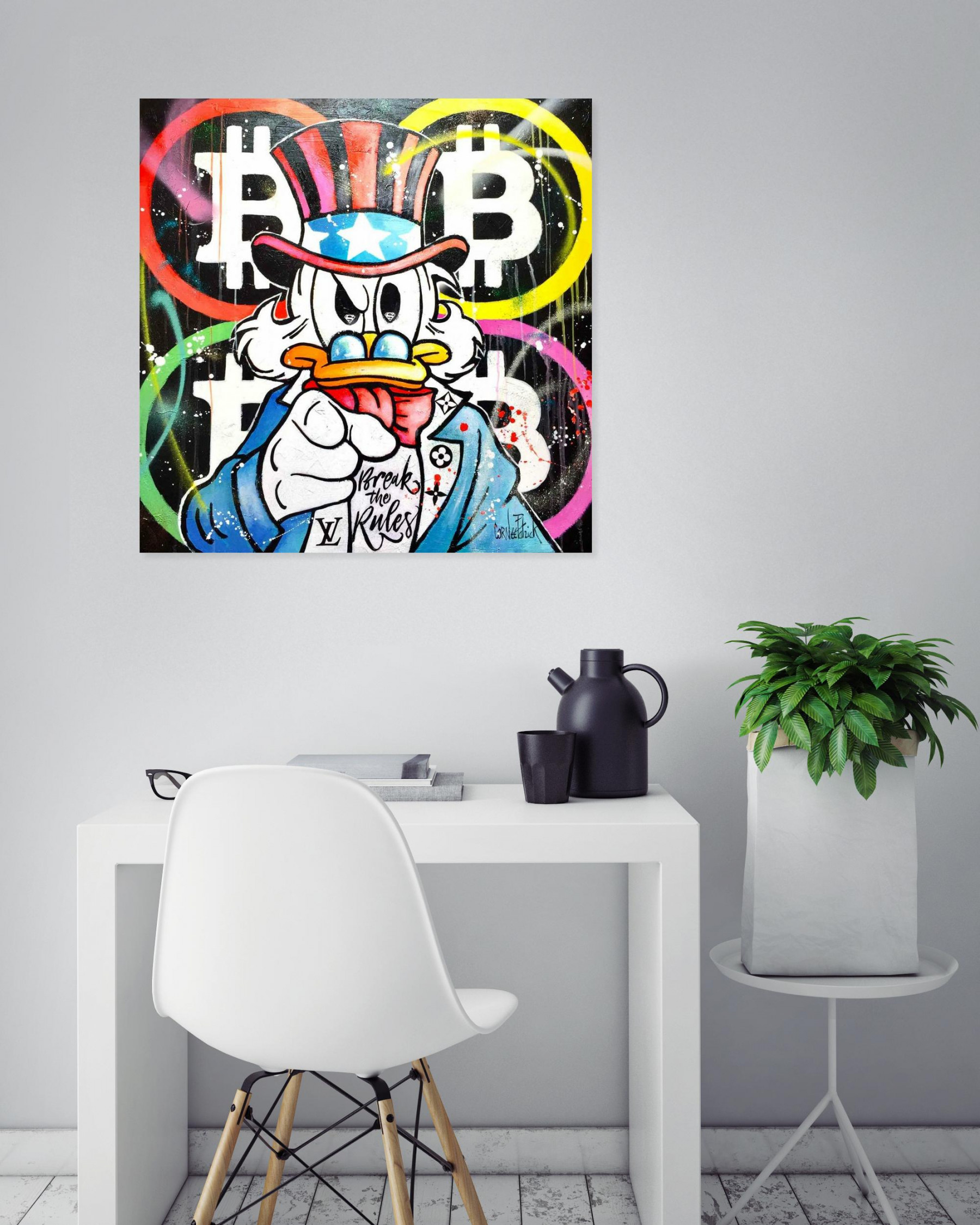 Patrick Cornée, Uncle scrooge, painting - Artalistic online contemporary art buying and selling gallery