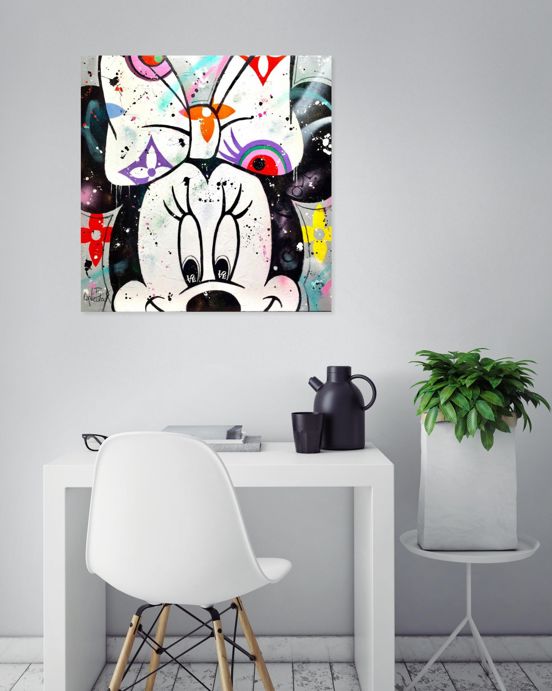 mickey mouse louis vuitton painting