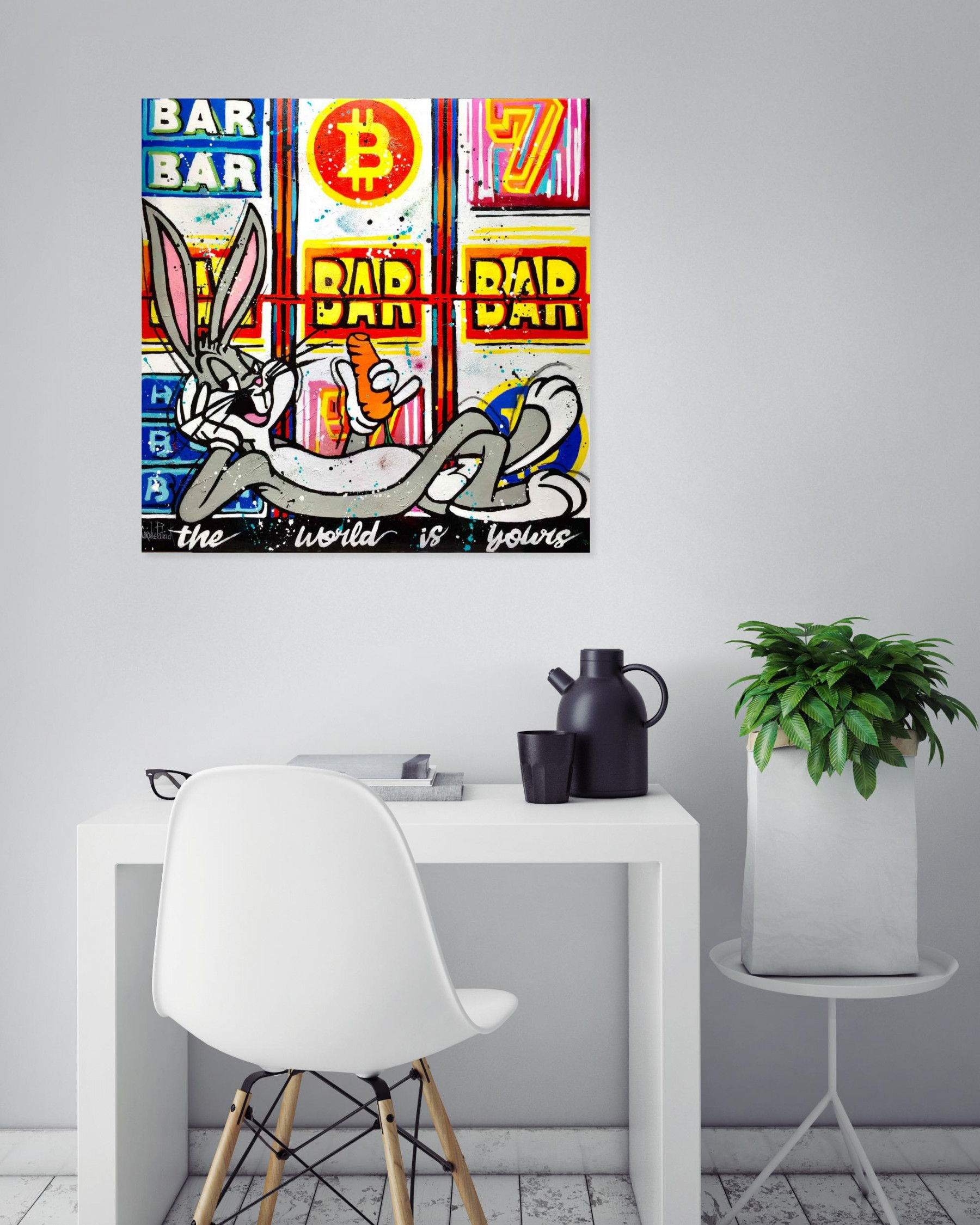 Patrick Cornée, Bugs Bunny, painting - Artalistic online contemporary art buying and selling gallery