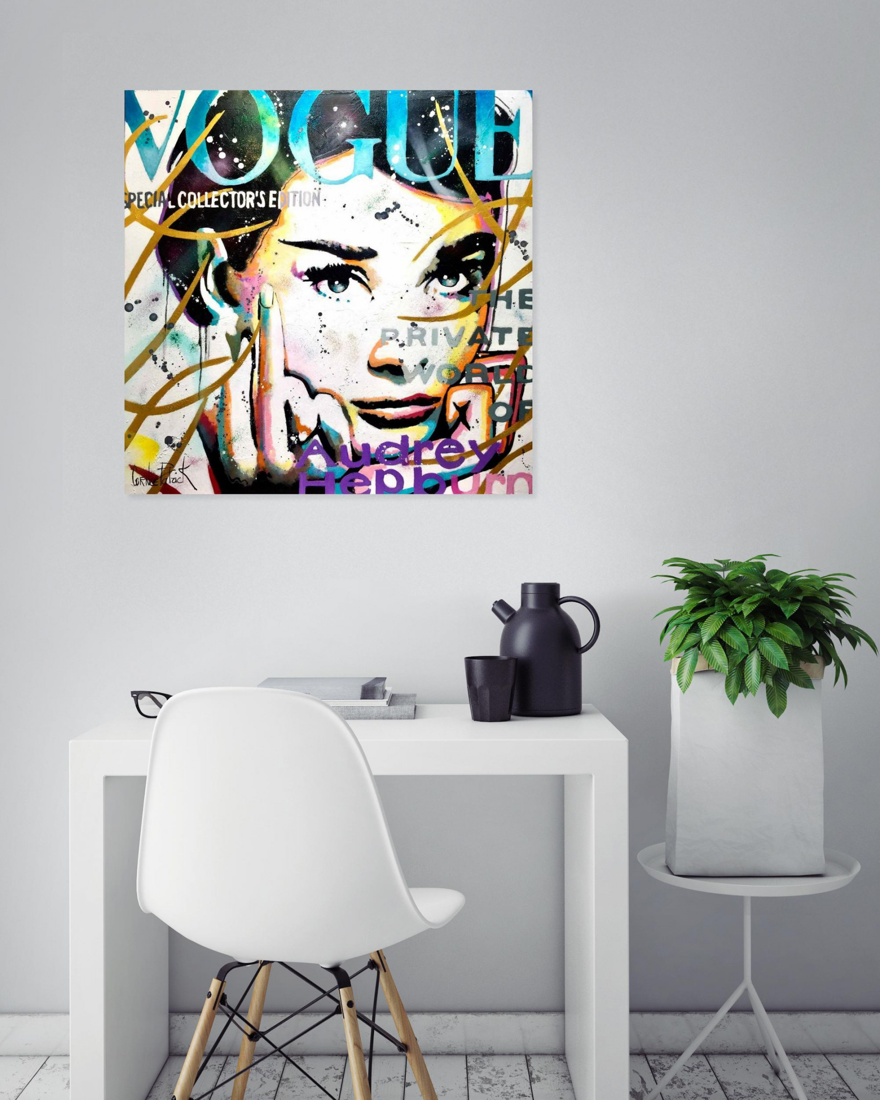 Patrick Cornée, Audrey Hepburn, painting - Artalistic online contemporary art buying and selling gallery