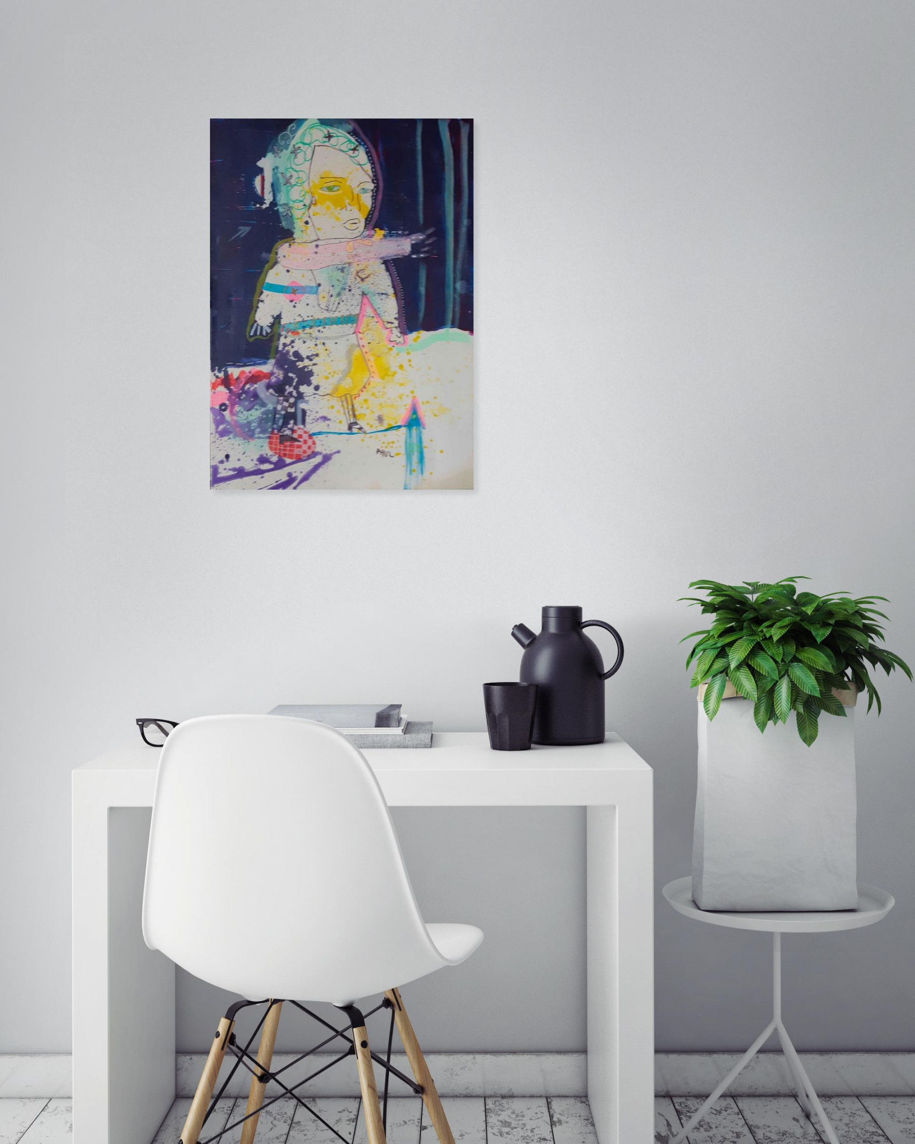 Monsieur Paul, Belle planète, dansons dessus, painting -  Artalistic online contemporary art buying and selling gallery