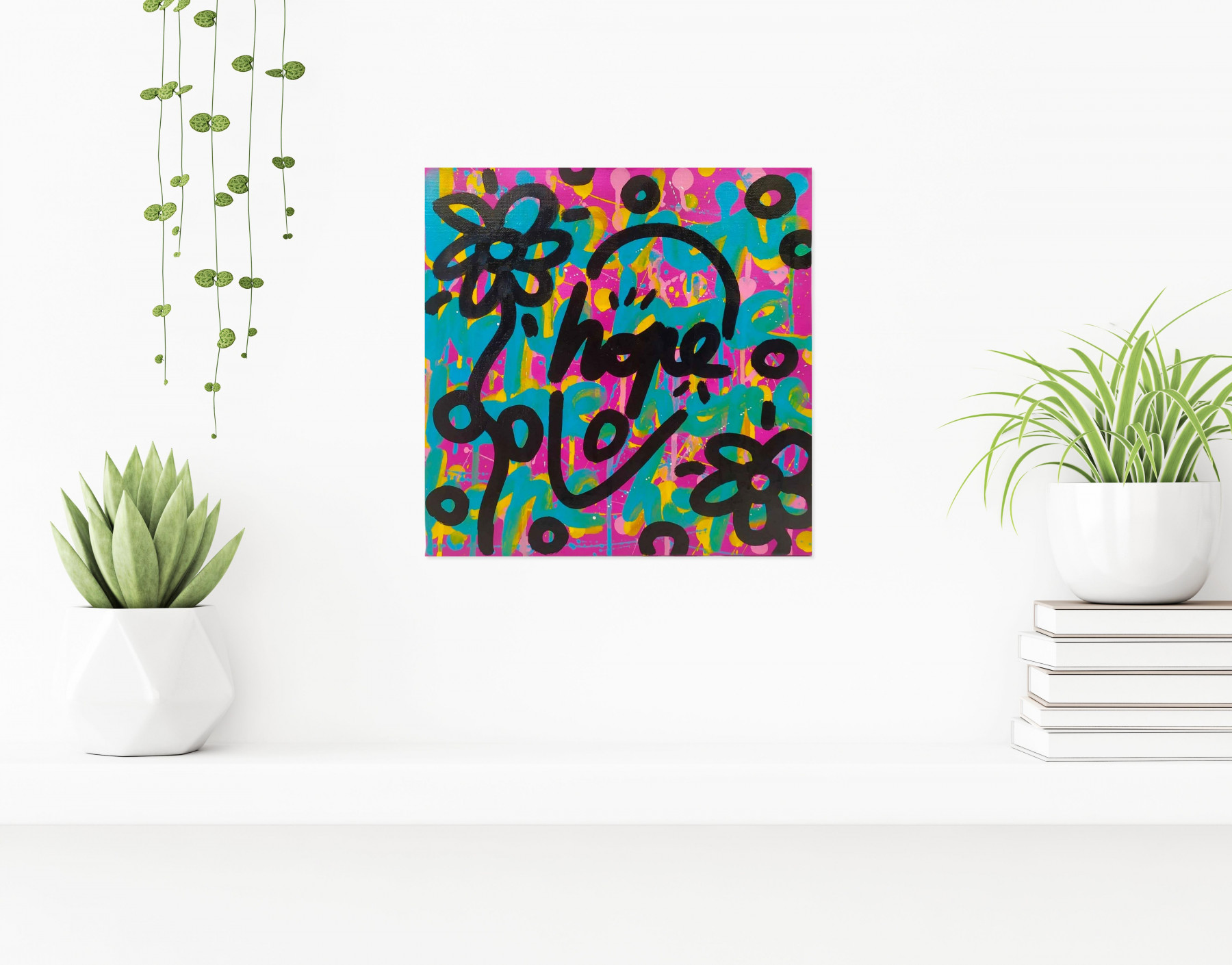 Mr Hope, fleurs, painting - Artalistic online contemporary art buying and selling gallery