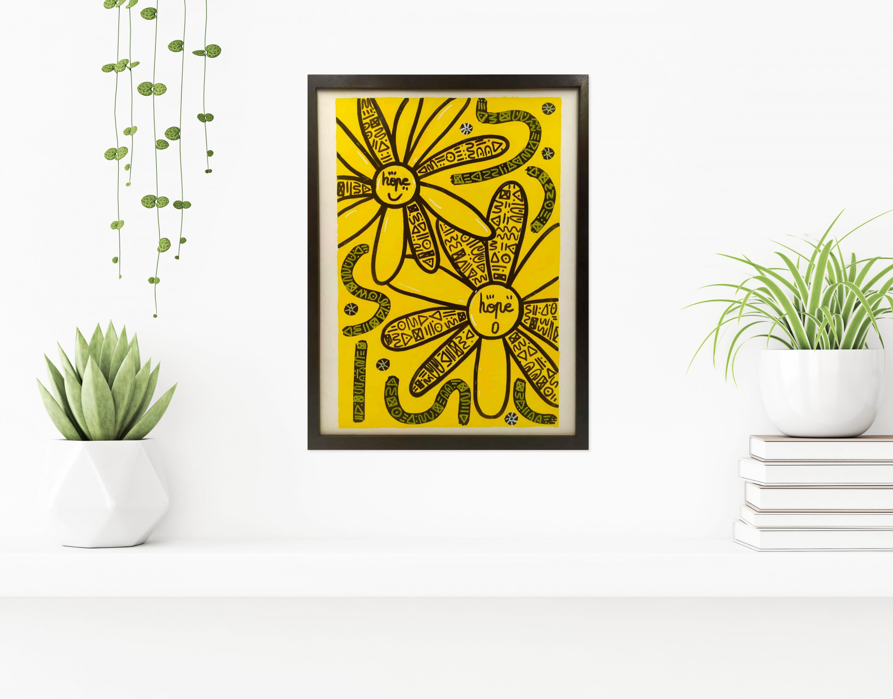 Mr Hope, flower sun, painting - Artalistic online contemporary art buying and selling gallery