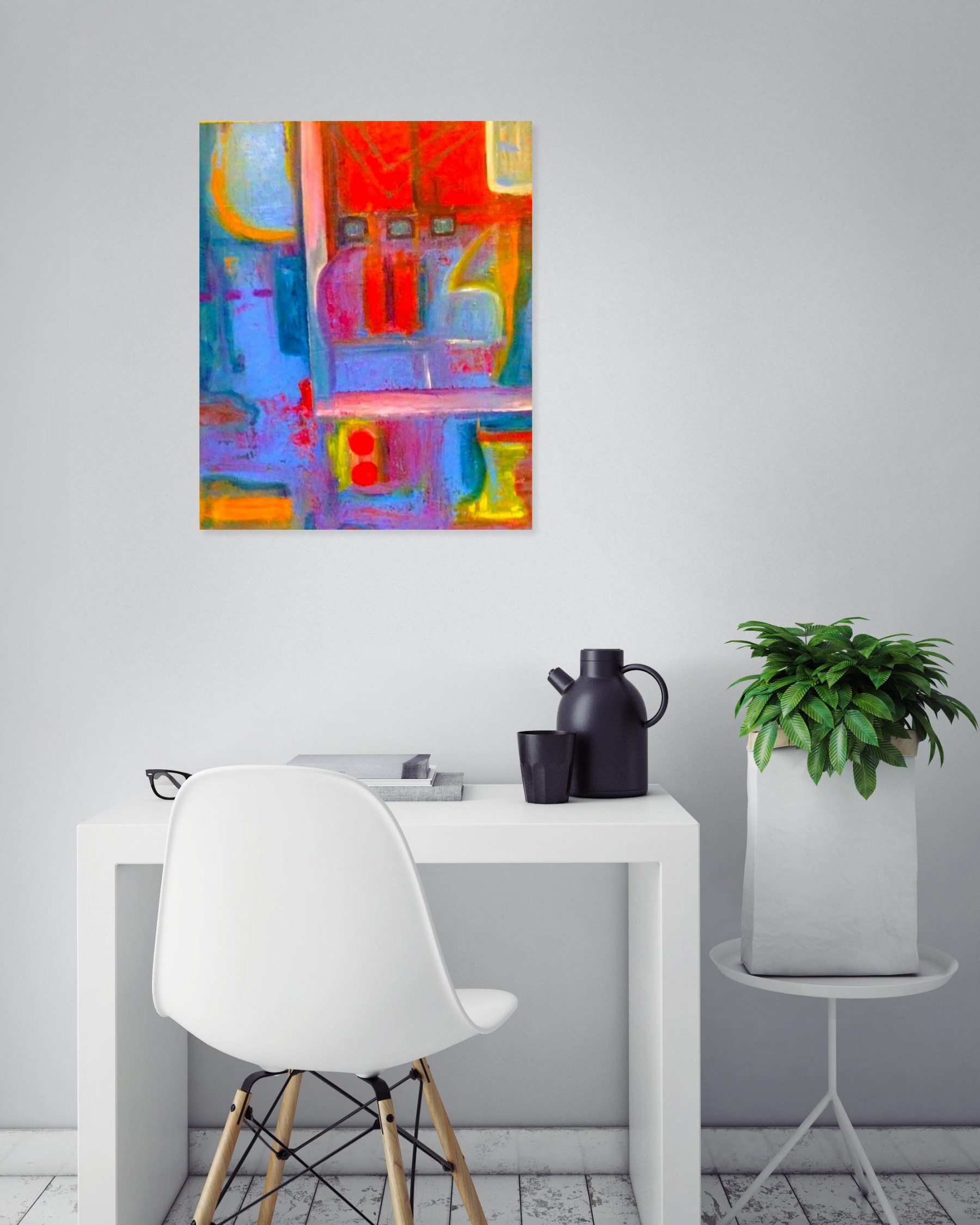 Evy SBK, In the blue, painting - Artalistic online contemporary art buying and selling gallery