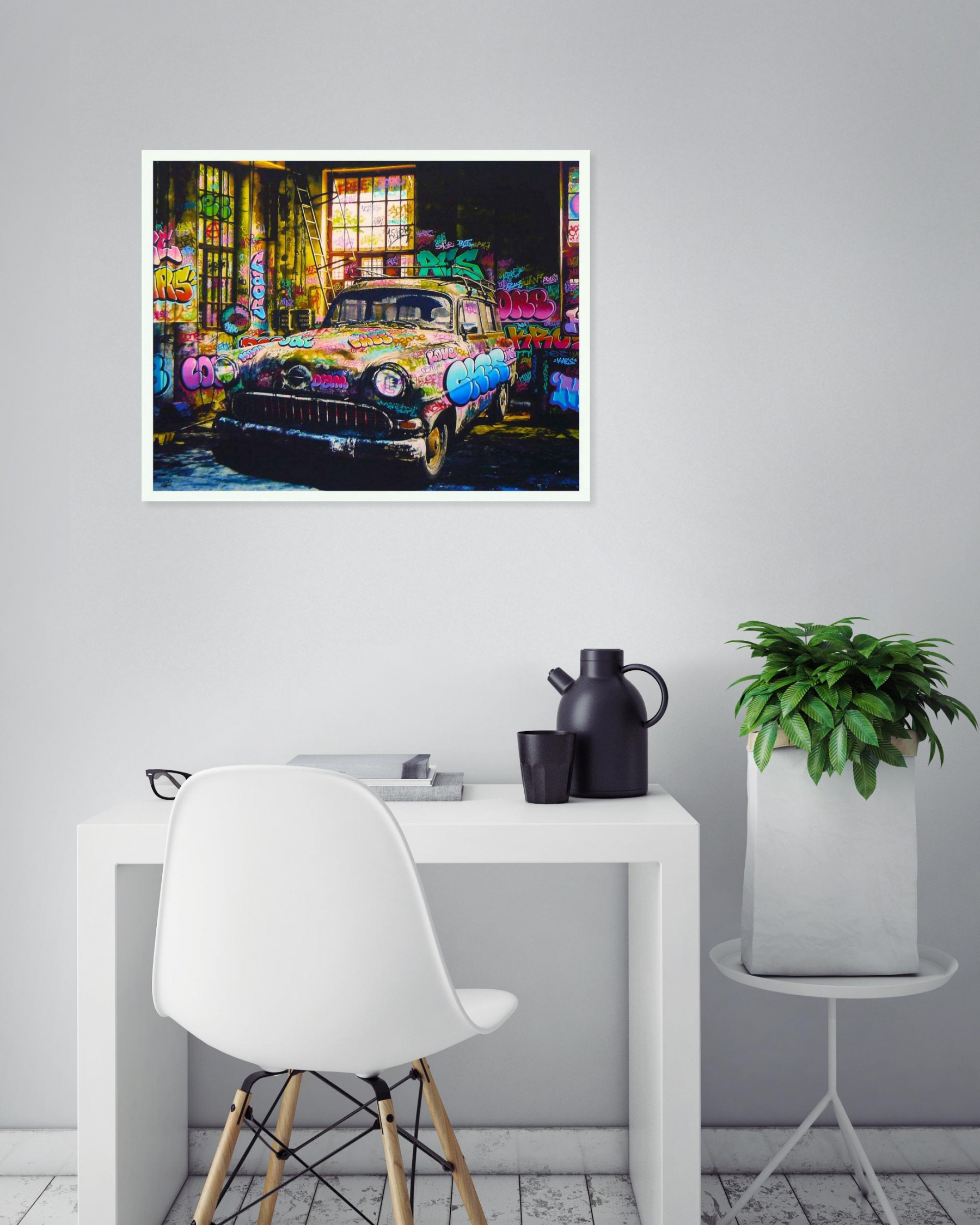 Ches, Vandalized car, edition - Artalistic online contemporary art buying and selling gallery
