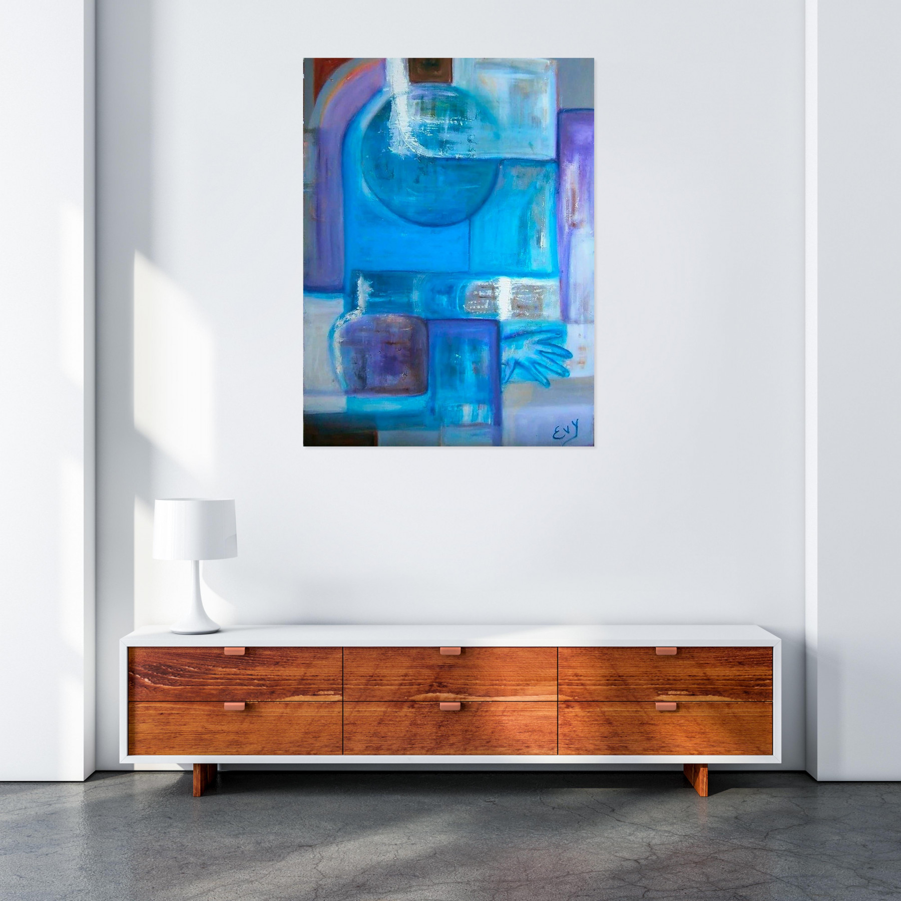 Evy SBK, Soul of blue, painting - Artalistic online contemporary art buying and selling gallery