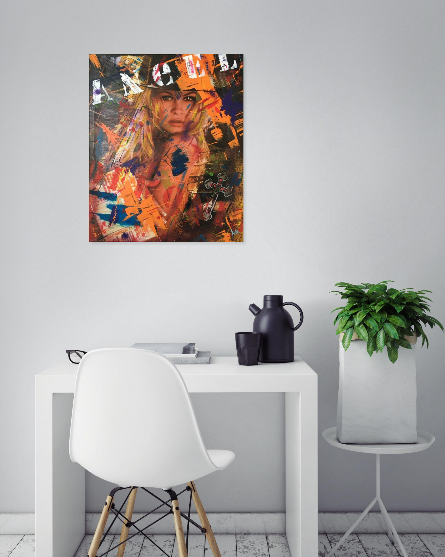 Fa2b, Angel o demonio, painting - Artalistic online contemporary art buying and selling gallery