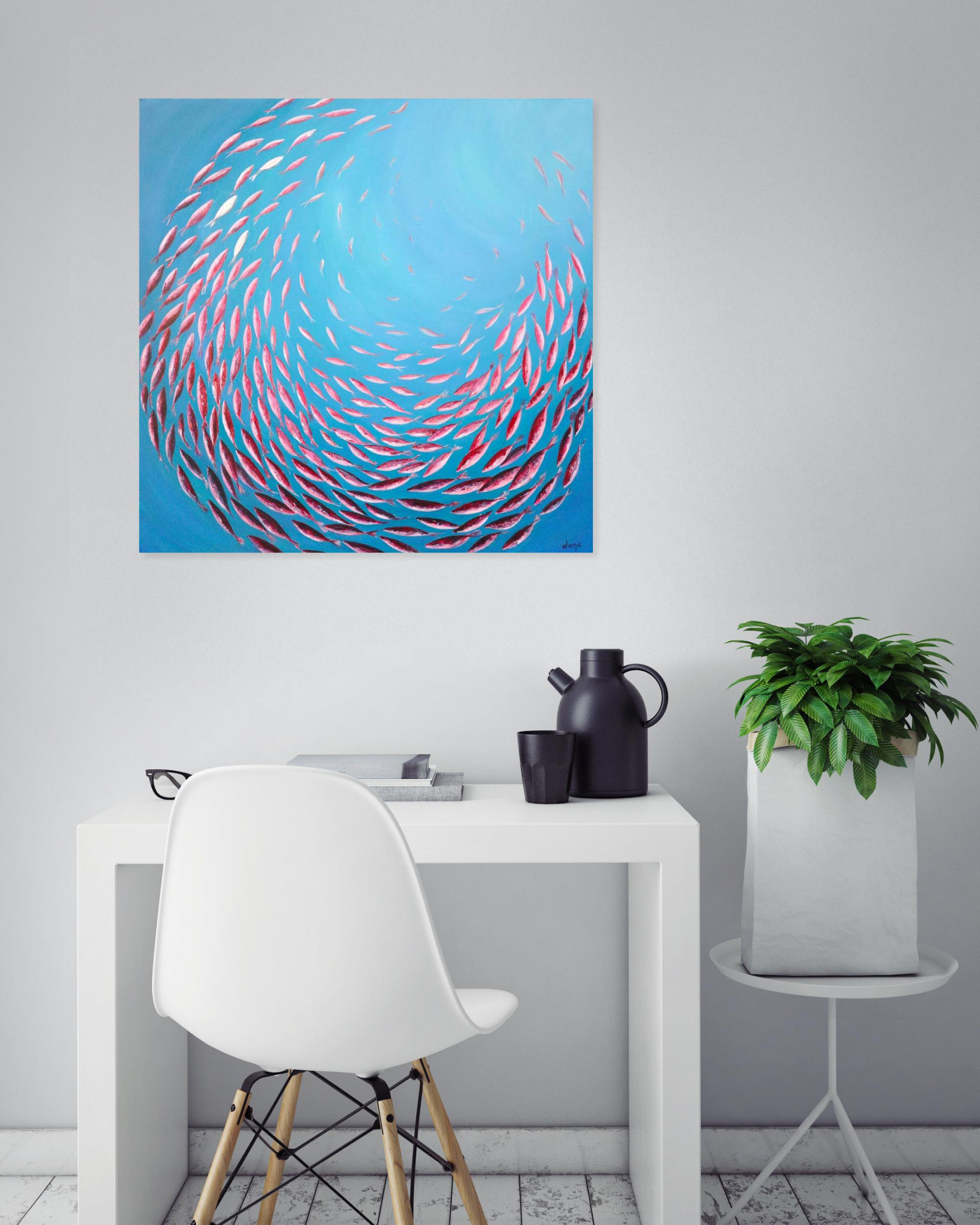 Dany Soyer, Le tourbillon rose, painting - Artalistic online contemporary art buying and selling gallery