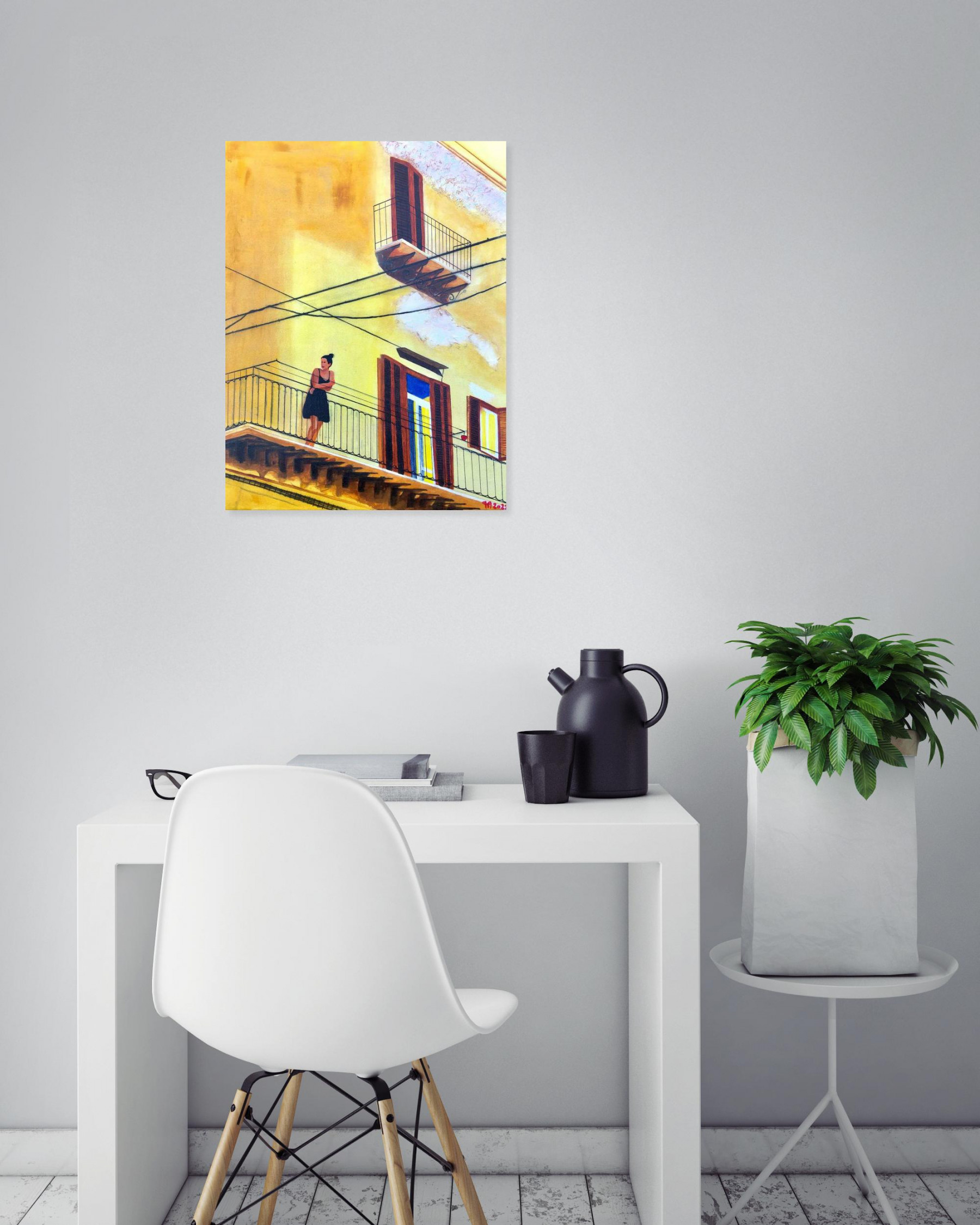 Françoise Augustine, Via Amedeo, painting - Artalistic online contemporary art buying and selling gallery