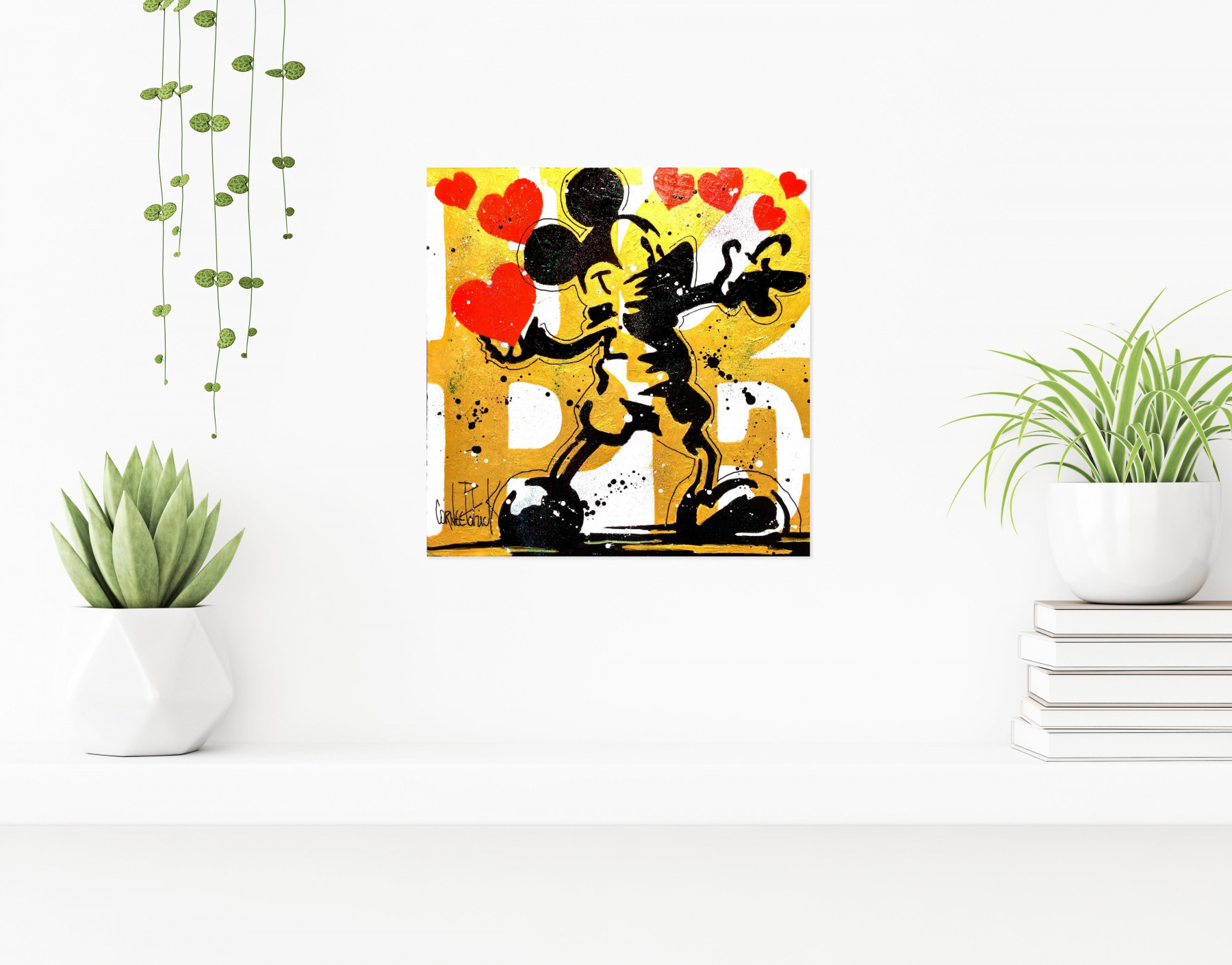 Patrick Cornée, Mickey hopes for love, painting - Artalistic online contemporary art buying and selling gallery