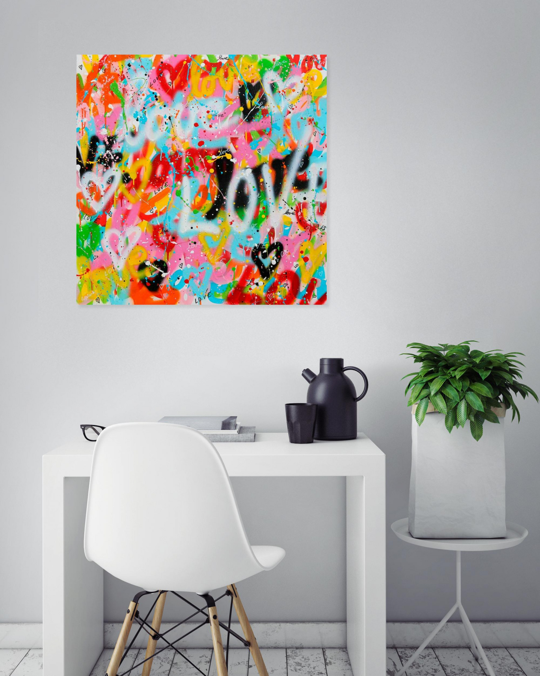 Isabelle Pelletane, Pop Love, painting - Artalistic online contemporary art buying and selling gallery