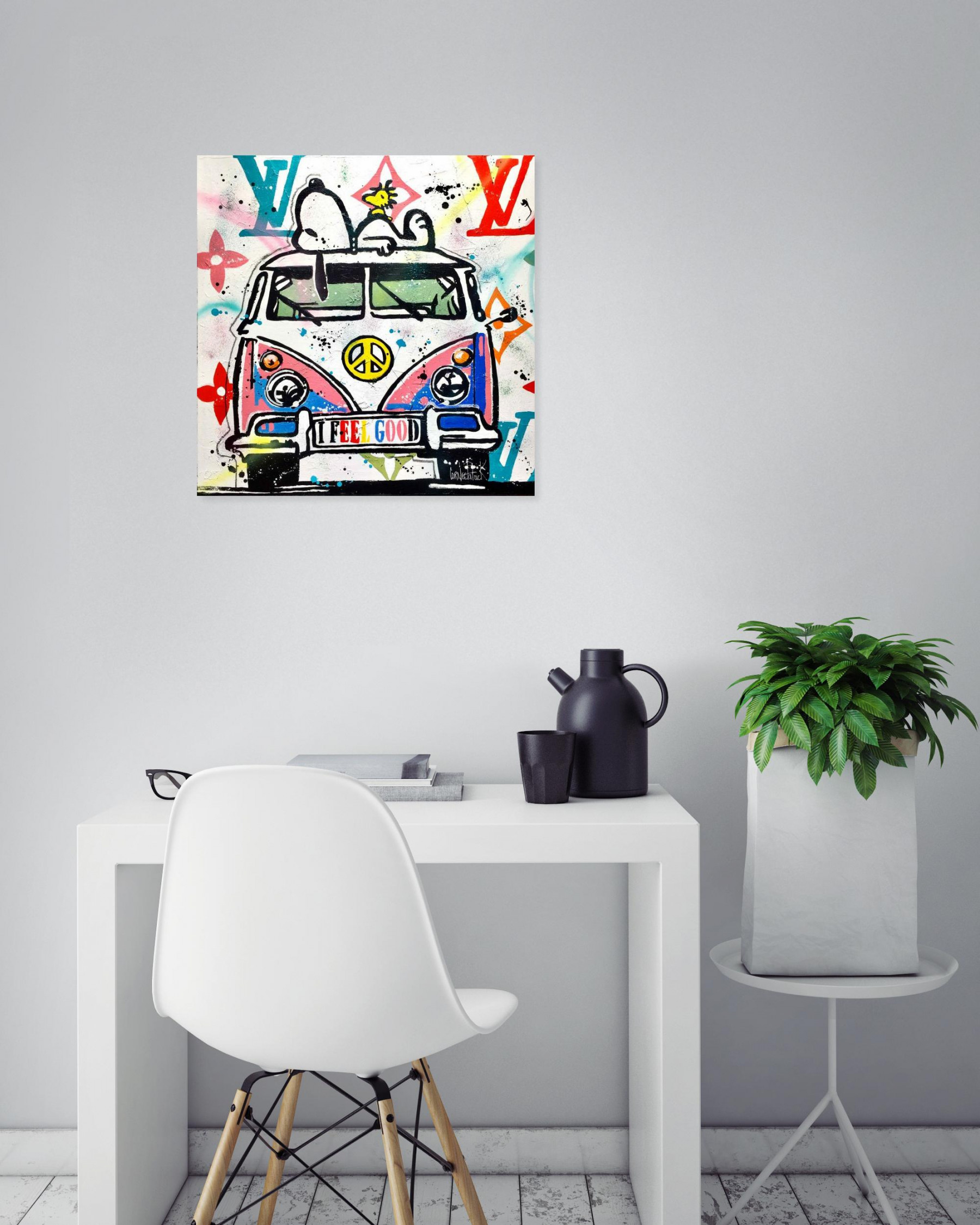 Patrick Cornée, Good trip for Snoopy, painting - Artalistic online contemporary art buying and selling gallery