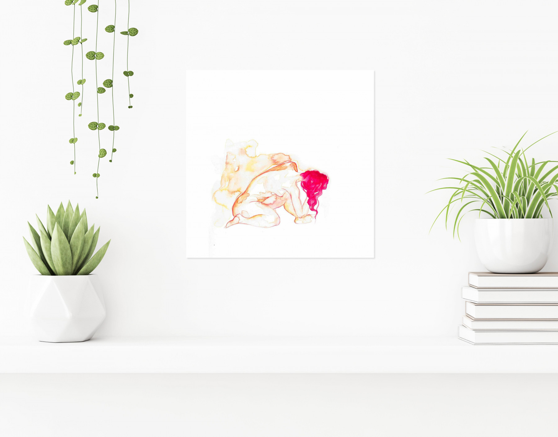4in, Mise à nue 4, watercolor - Artalistic online contemporary art buying and selling gallery