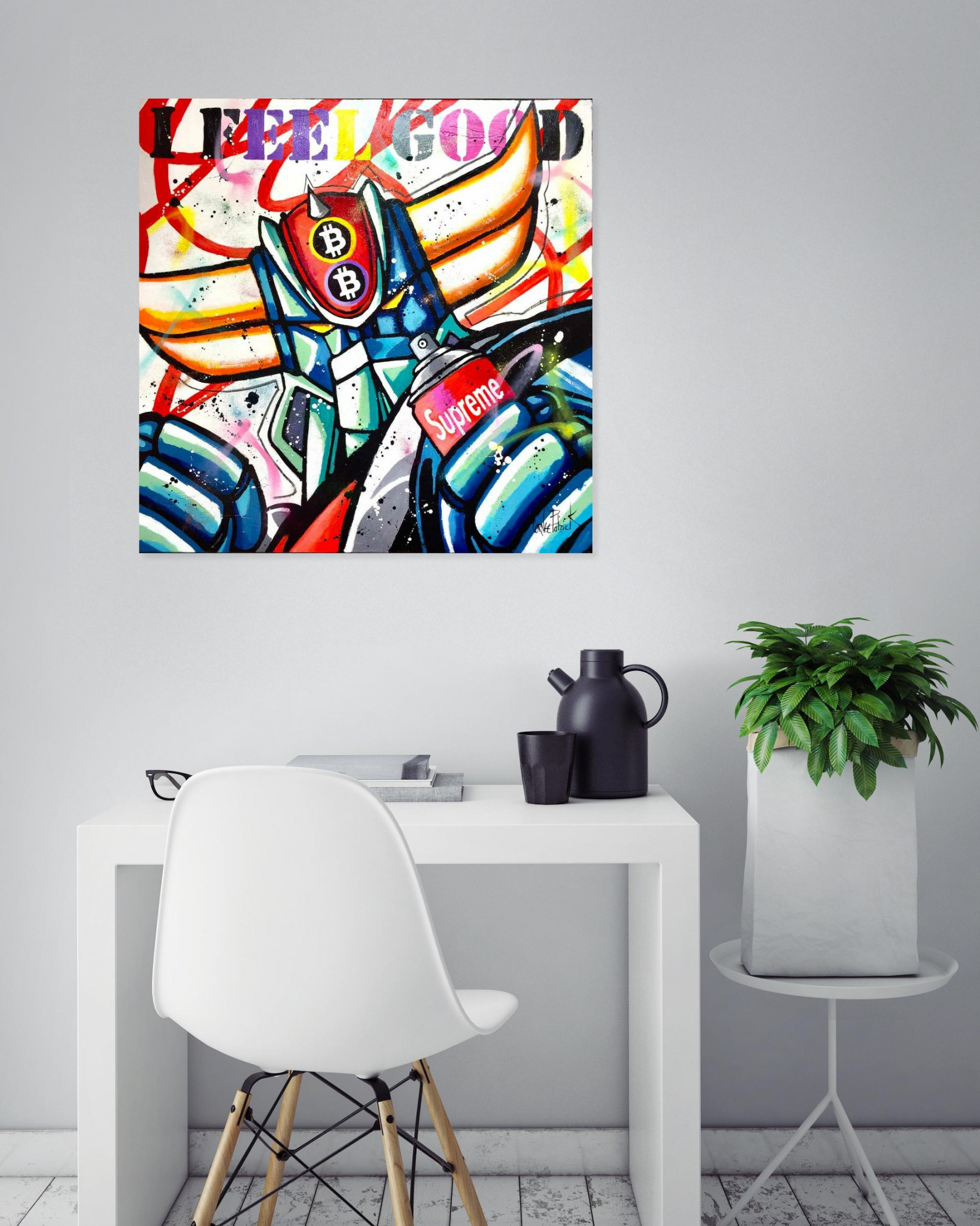 Patrick Cornée, Goldorak, painting - Artalistic online contemporary art buying and selling gallery