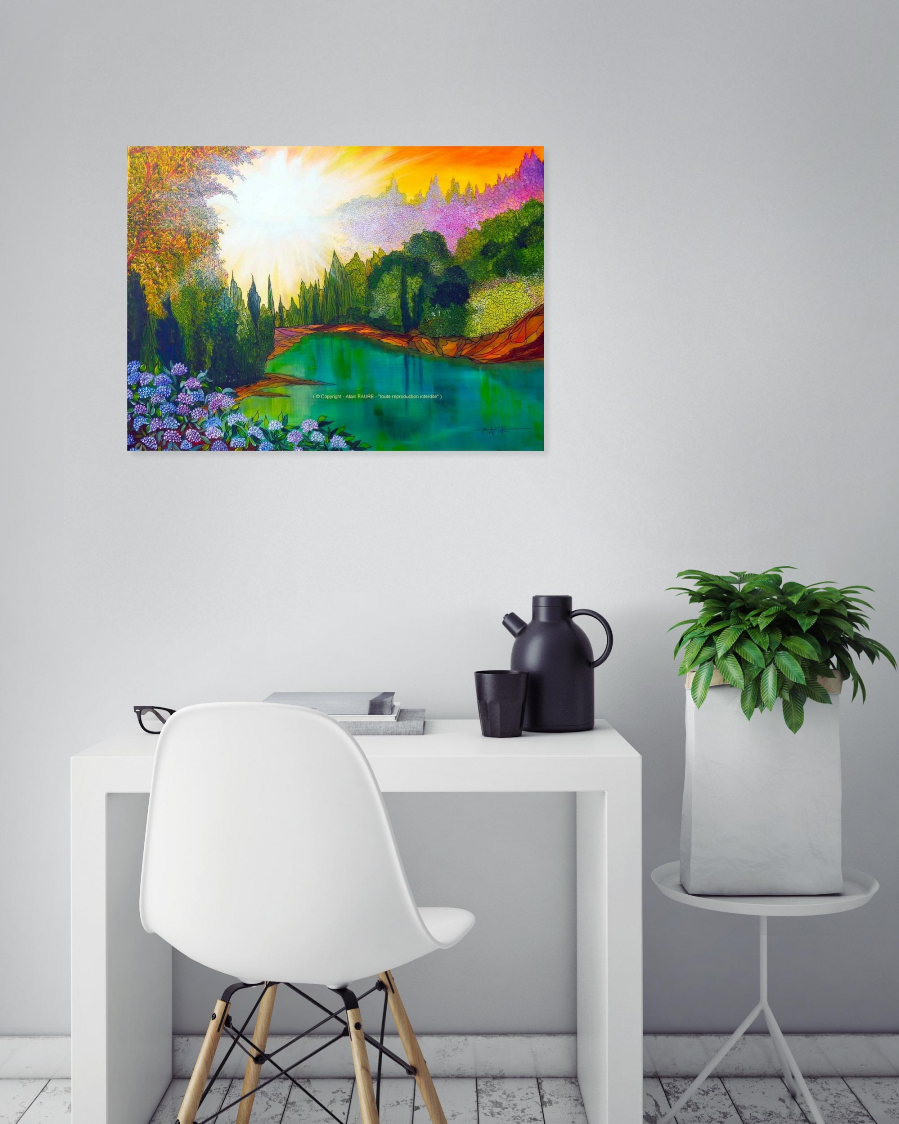 Alain Faure, reflexion, painting - Artalistic online contemporary art buying and selling gallery