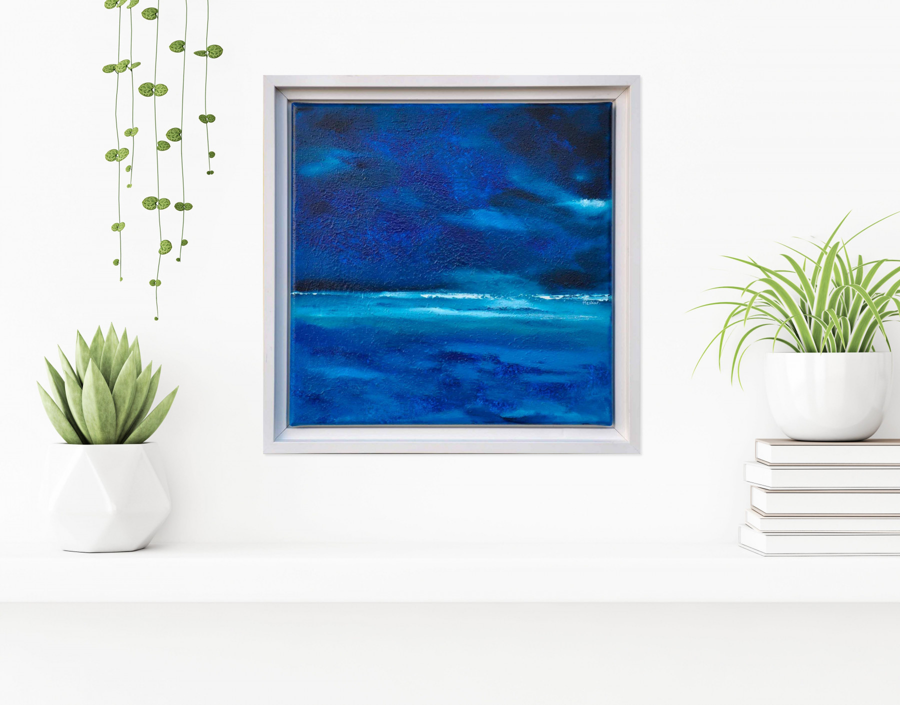 Meskar, Marée nocturne, painting - Artalistic online contemporary art buying and selling gallery