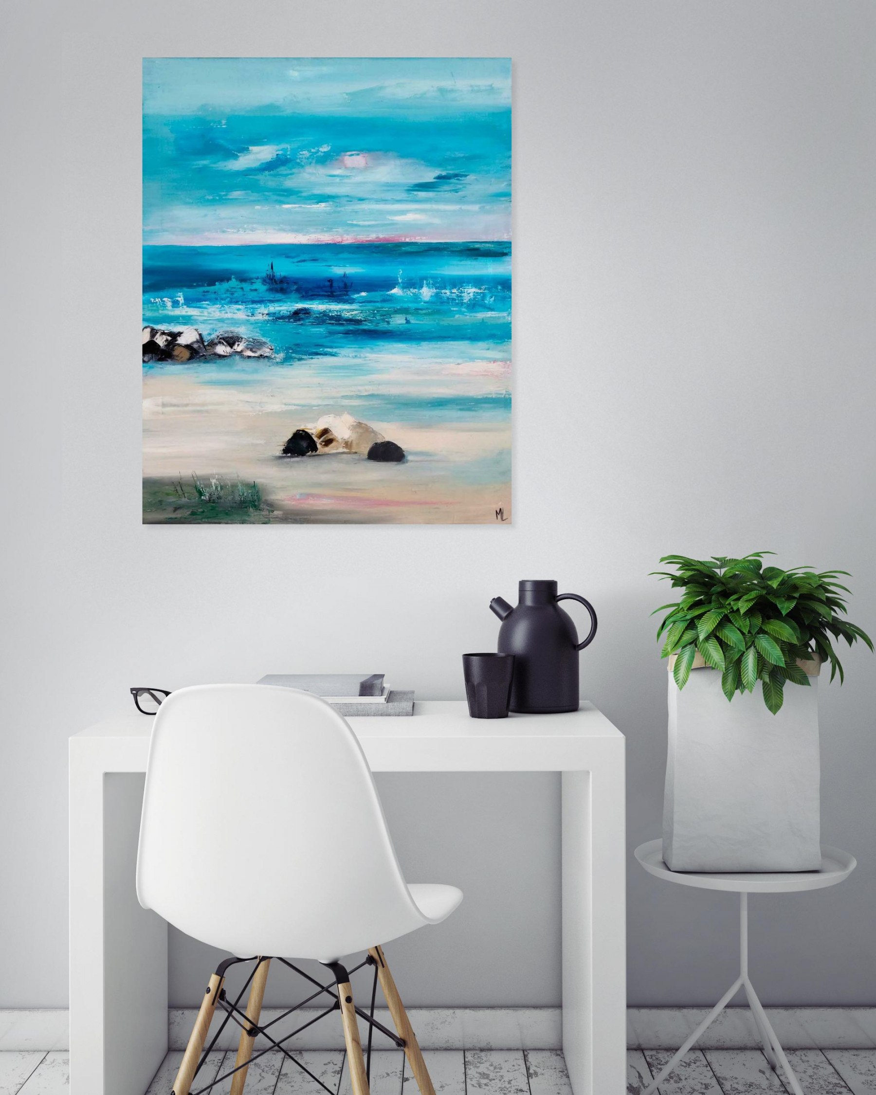 Marie Line Robert, ocean, painting - Artalistic online contemporary art buying and selling gallery