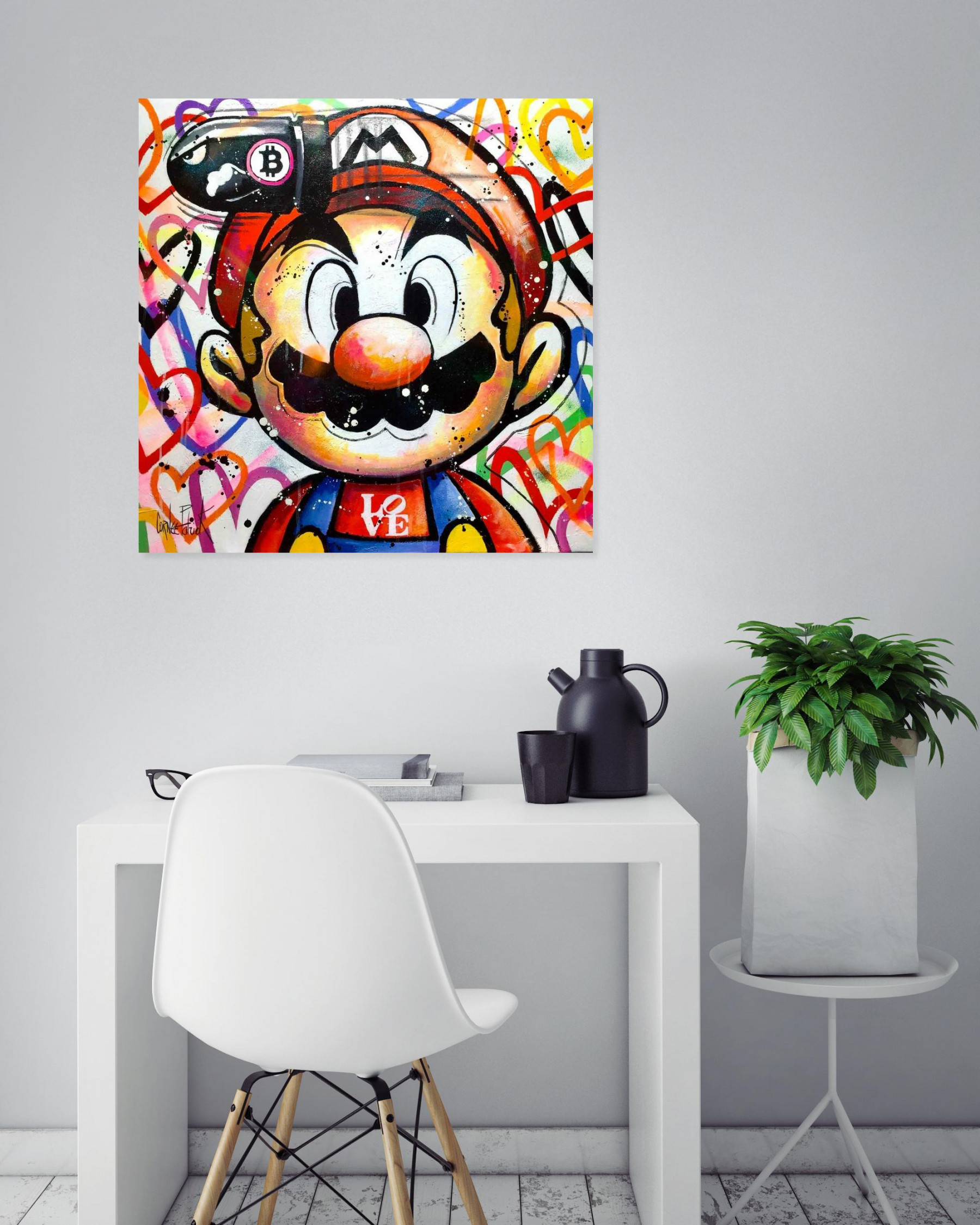 Patrick Cornée, Mario is in love, painting - Artalistic online contemporary art buying and selling gallery