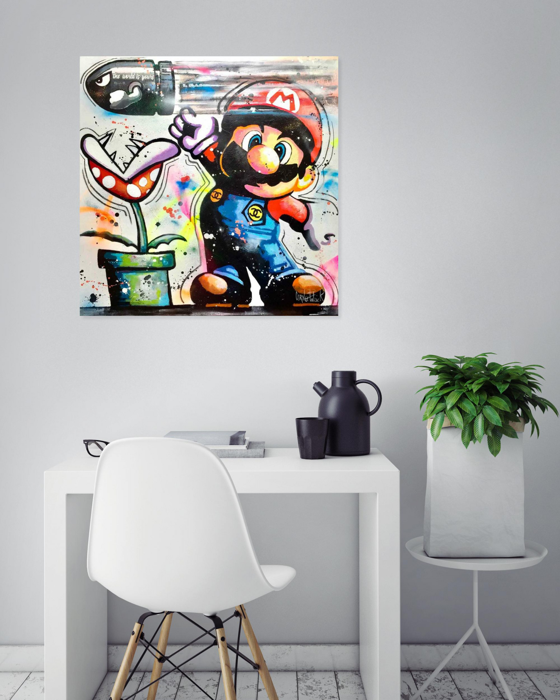Patrick Cornée, Mario is my hero, painting - Artalistic online contemporary art buying and selling gallery
