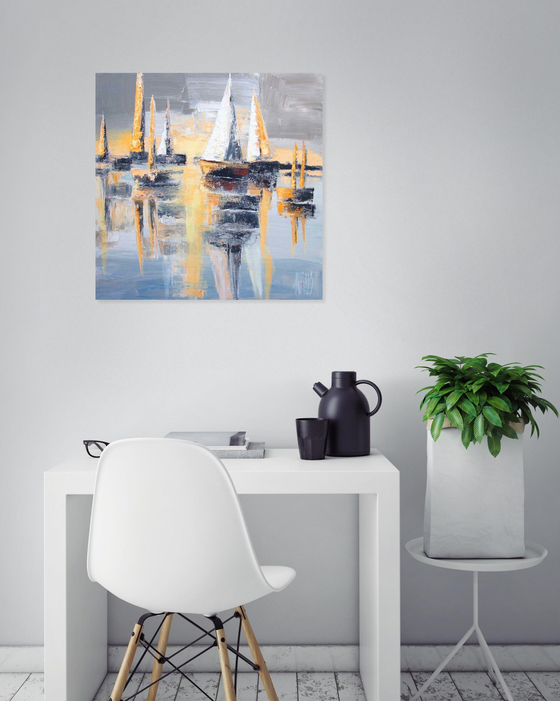 Michele Kaus, Les voiles I, painting - Artalistic online contemporary art buying and selling gallery