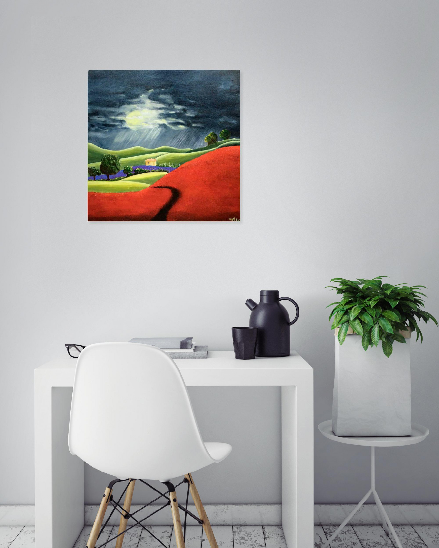 Françoise Augustine, Août, painting - Artalistic online contemporary art buying and selling gallery