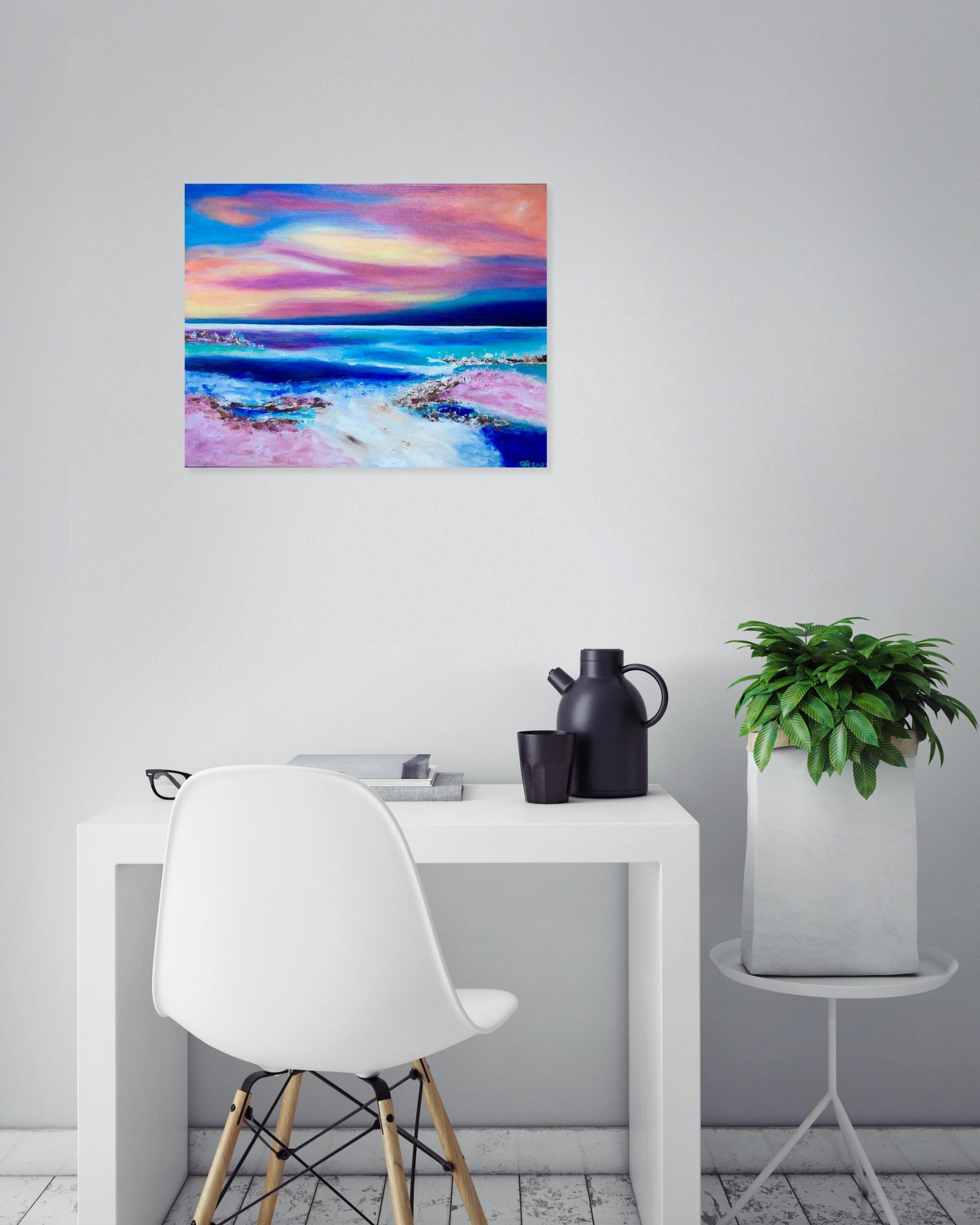 Françoise Augustine, Sunset, painting - Artalistic online contemporary art buying and selling gallery