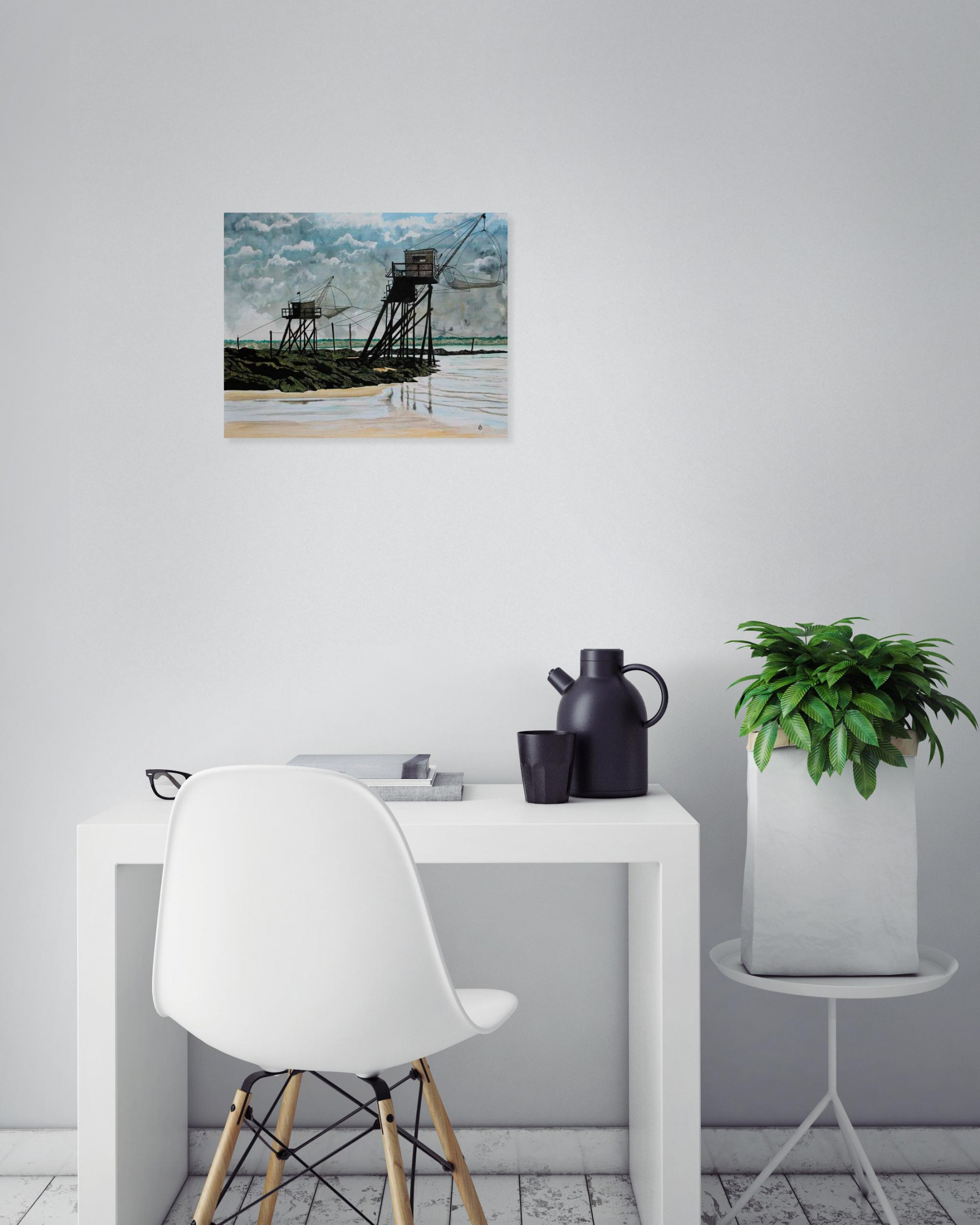 Jeremy Bowden, Les carrelets, drawing - Artalistic online contemporary art buying and selling gallery