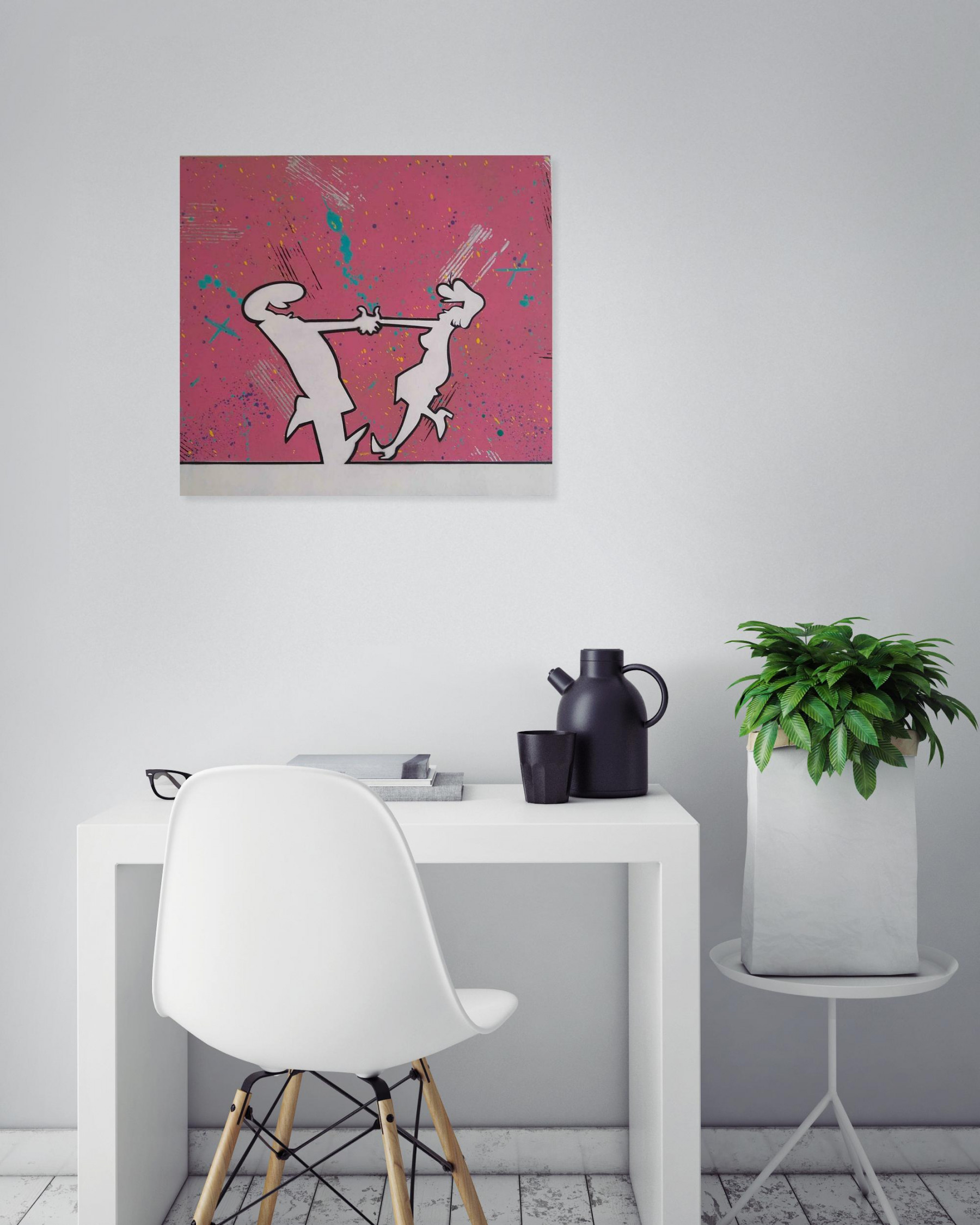 Aiiroh, Linea happy couple, painting - Artalistic online contemporary art buying and selling gallery