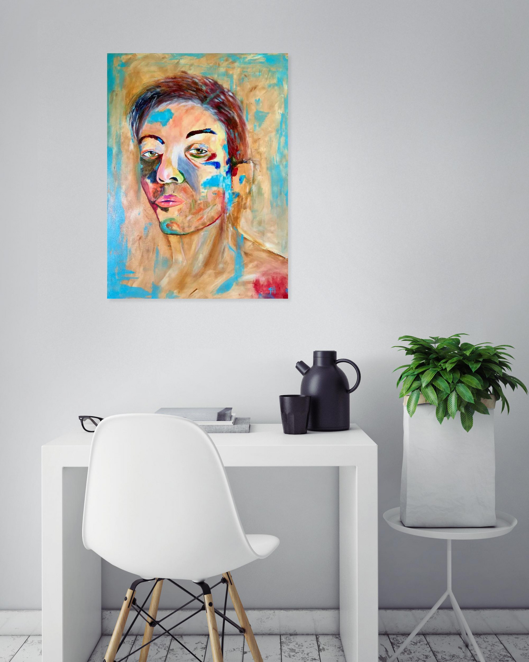 Françoise Augustine, Serge G., painting - Artalistic online contemporary art buying and selling gallery