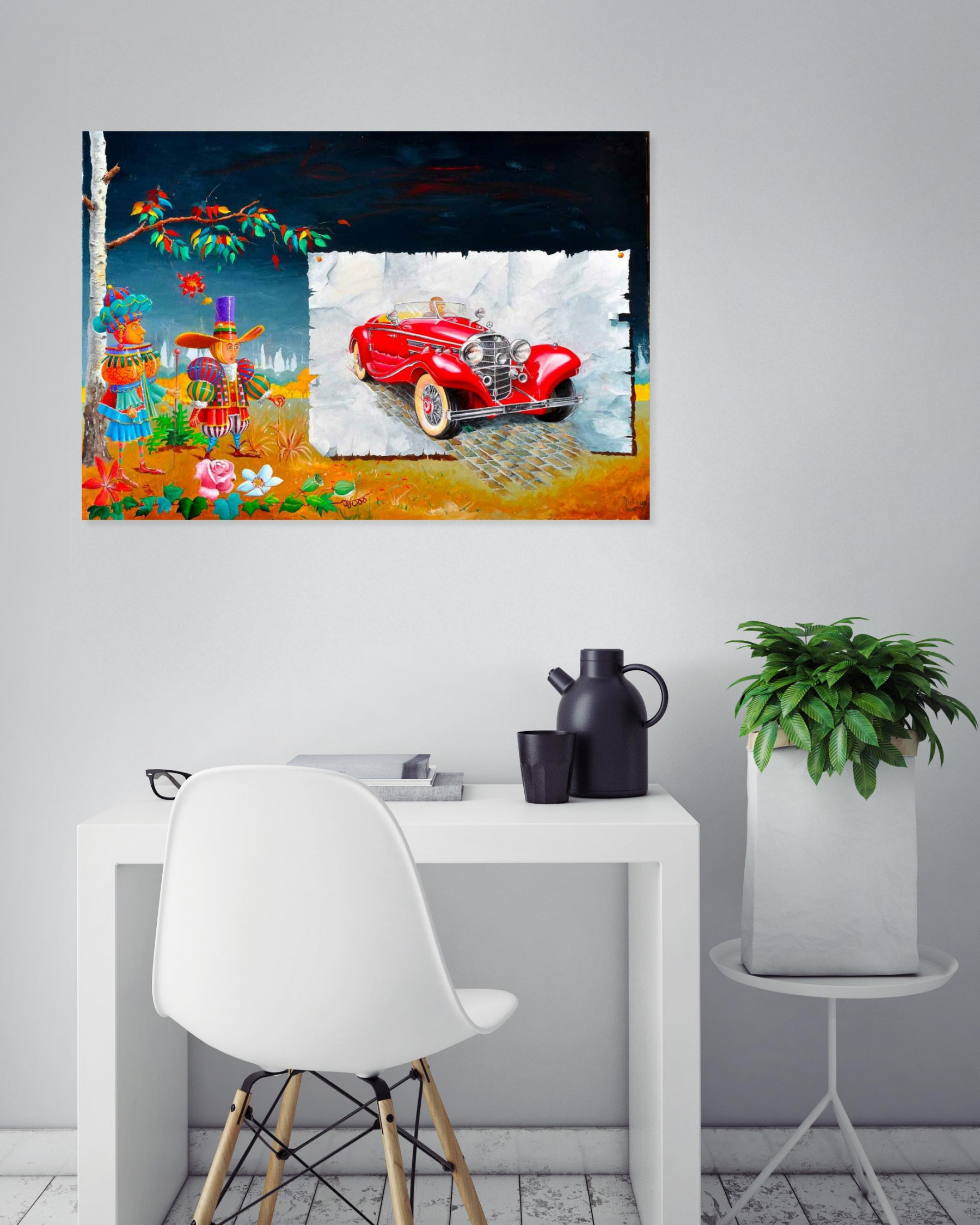 Michel Michaux, Les surprises de la promenade, painting - Artalistic online contemporary art buying and selling gallery
