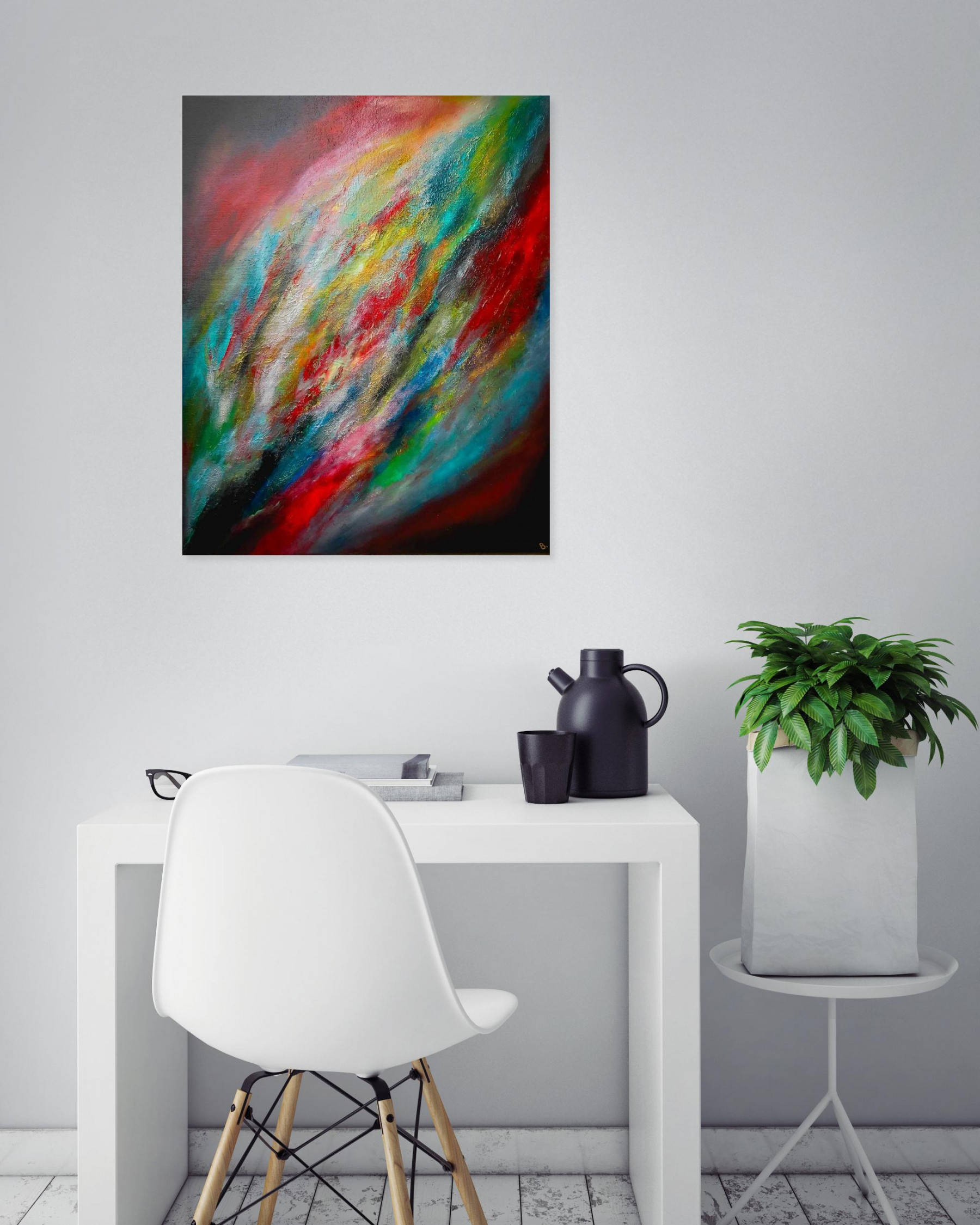 Brigitte Bonin, Les piliers de la création, painting - Artalistic online contemporary art buying and selling gallery