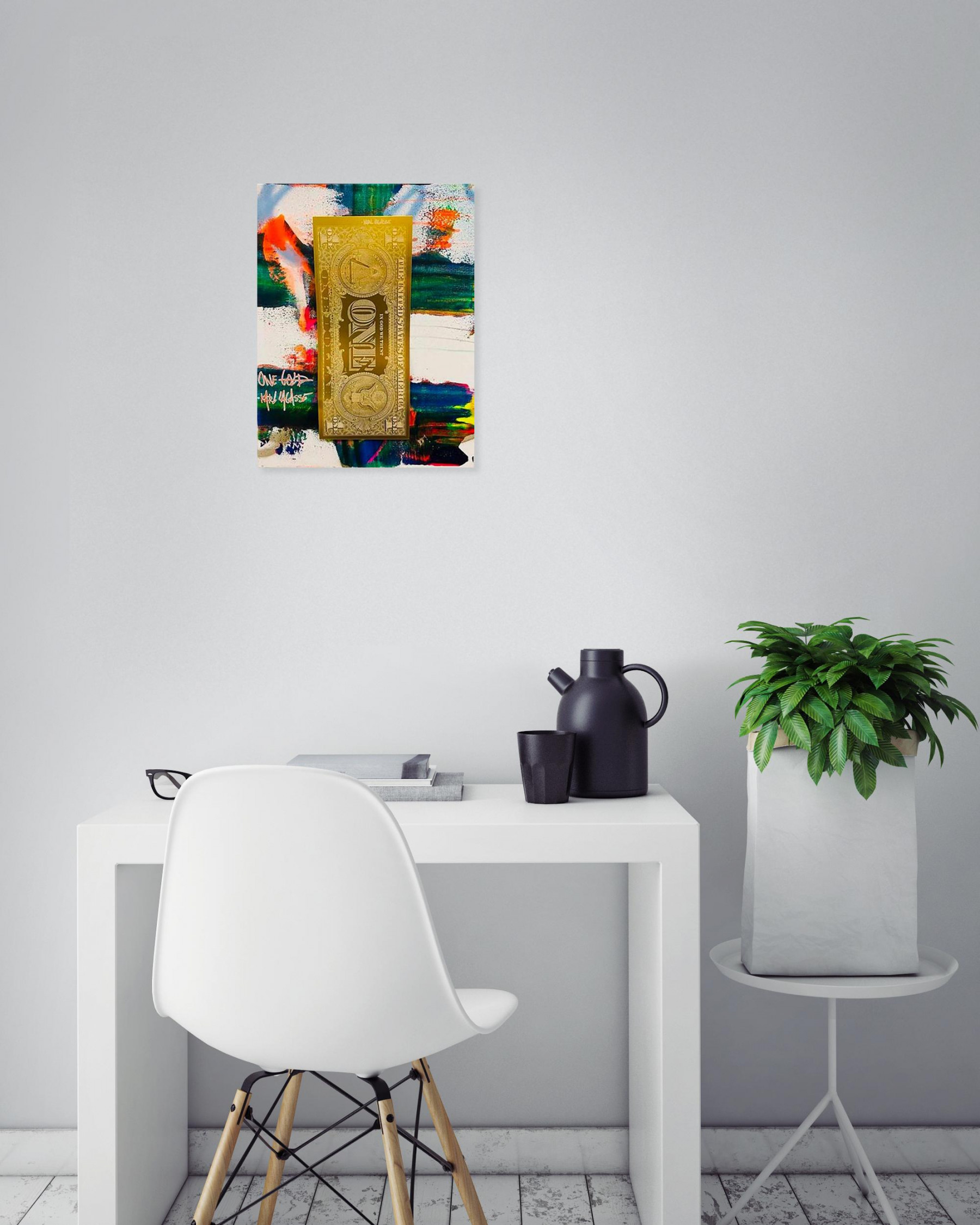 Karl Lagasse, One gold sur toile, painting - Artalistic online contemporary art buying and selling gallery