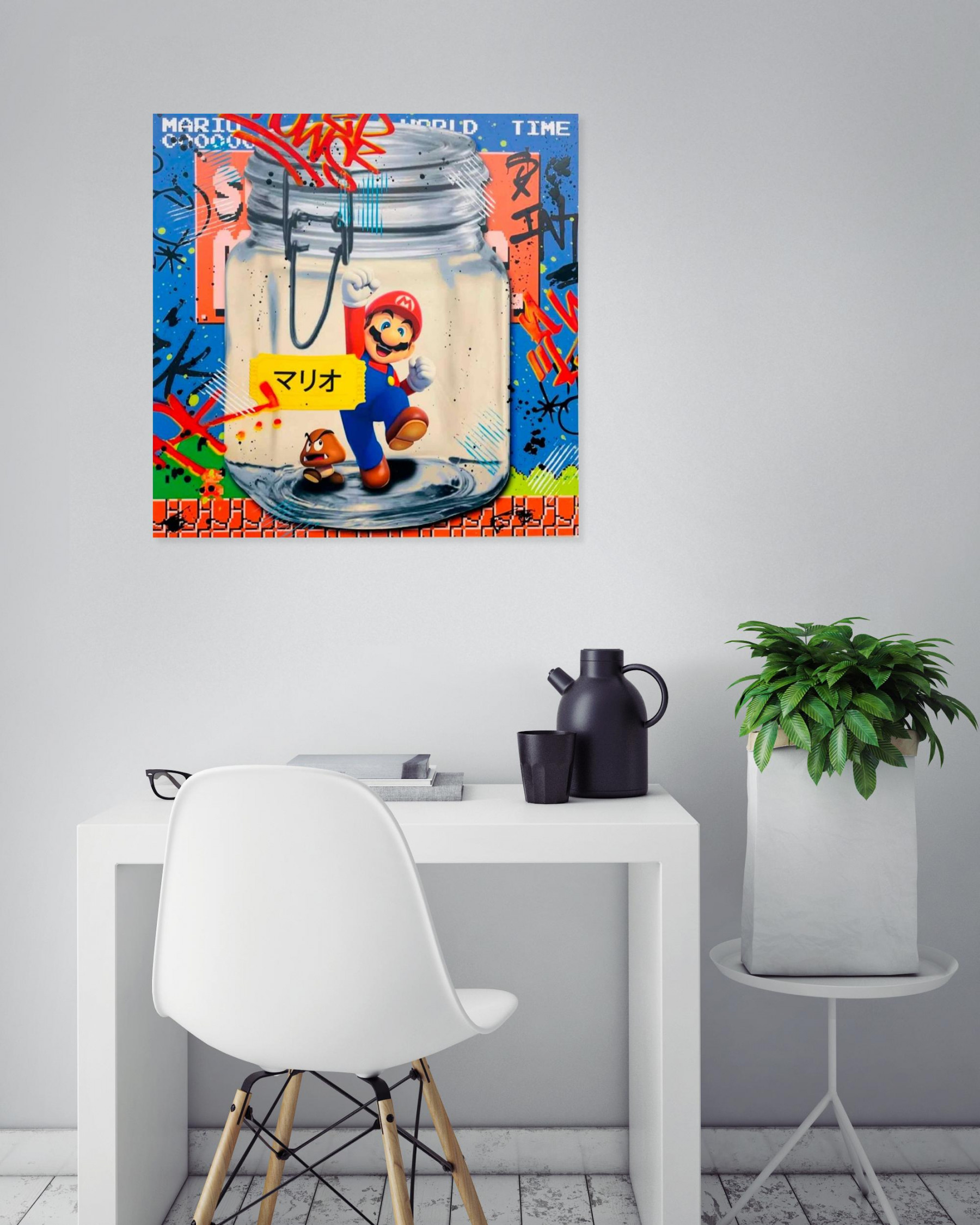 Aiiroh, Preserve Mario Bros, painting - Artalistic online contemporary art buying and selling gallery
