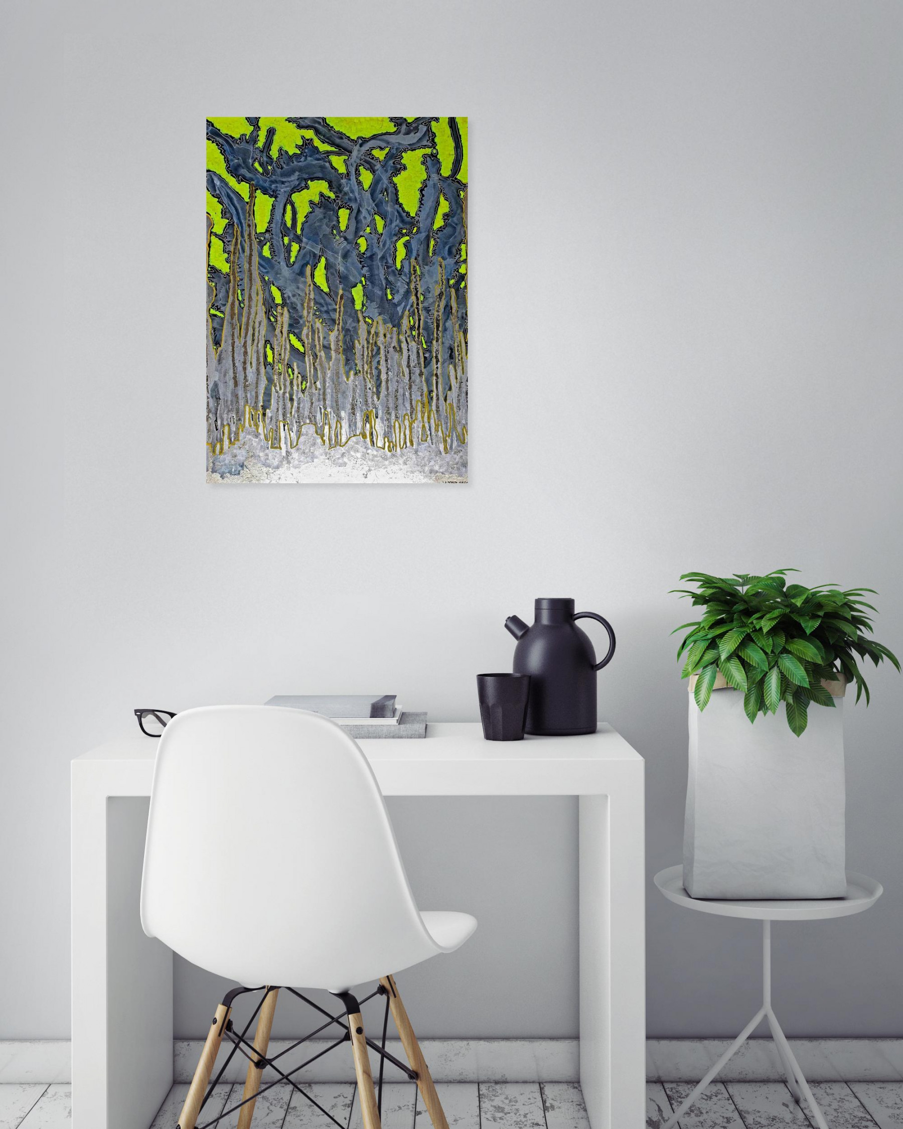 Chris Le Dortz Greco, Antennes énergétiques, painting - Artalistic online contemporary art buying and selling gallery