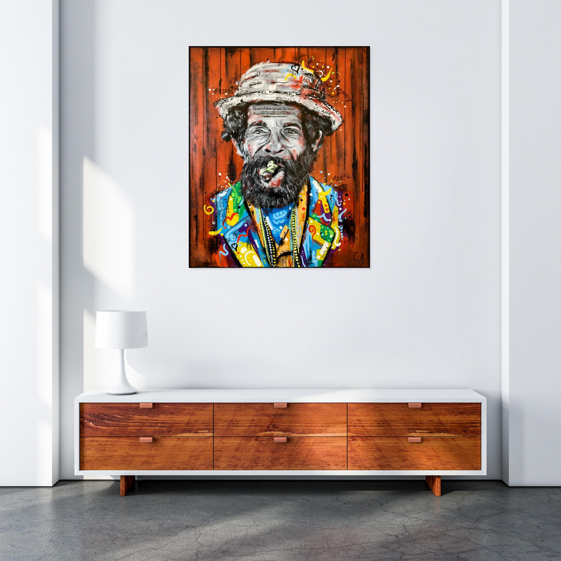 Casto Albarracin, Cubano rojo, painting - Artalistic online contemporary art buying and selling gallery
