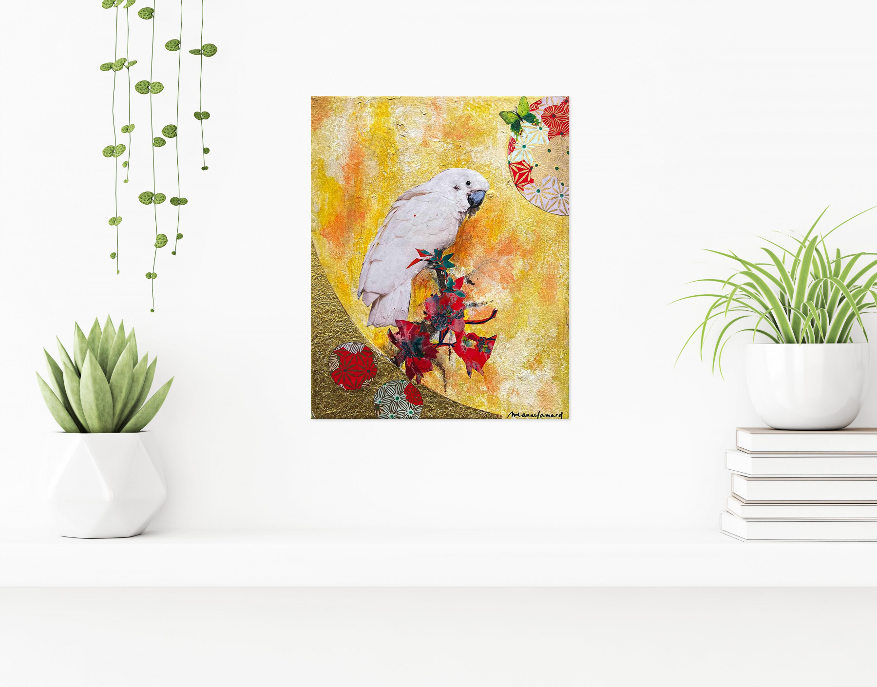 Marie-Laure Hamard, Le perroquet jaune, painting - Artalistic online contemporary art buying and selling gallery