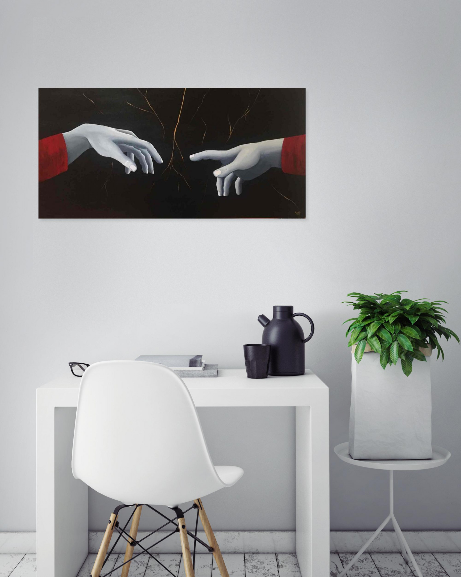 Françoise Augustine, La main de dieu, painting - Artalistic online contemporary art buying and selling gallery