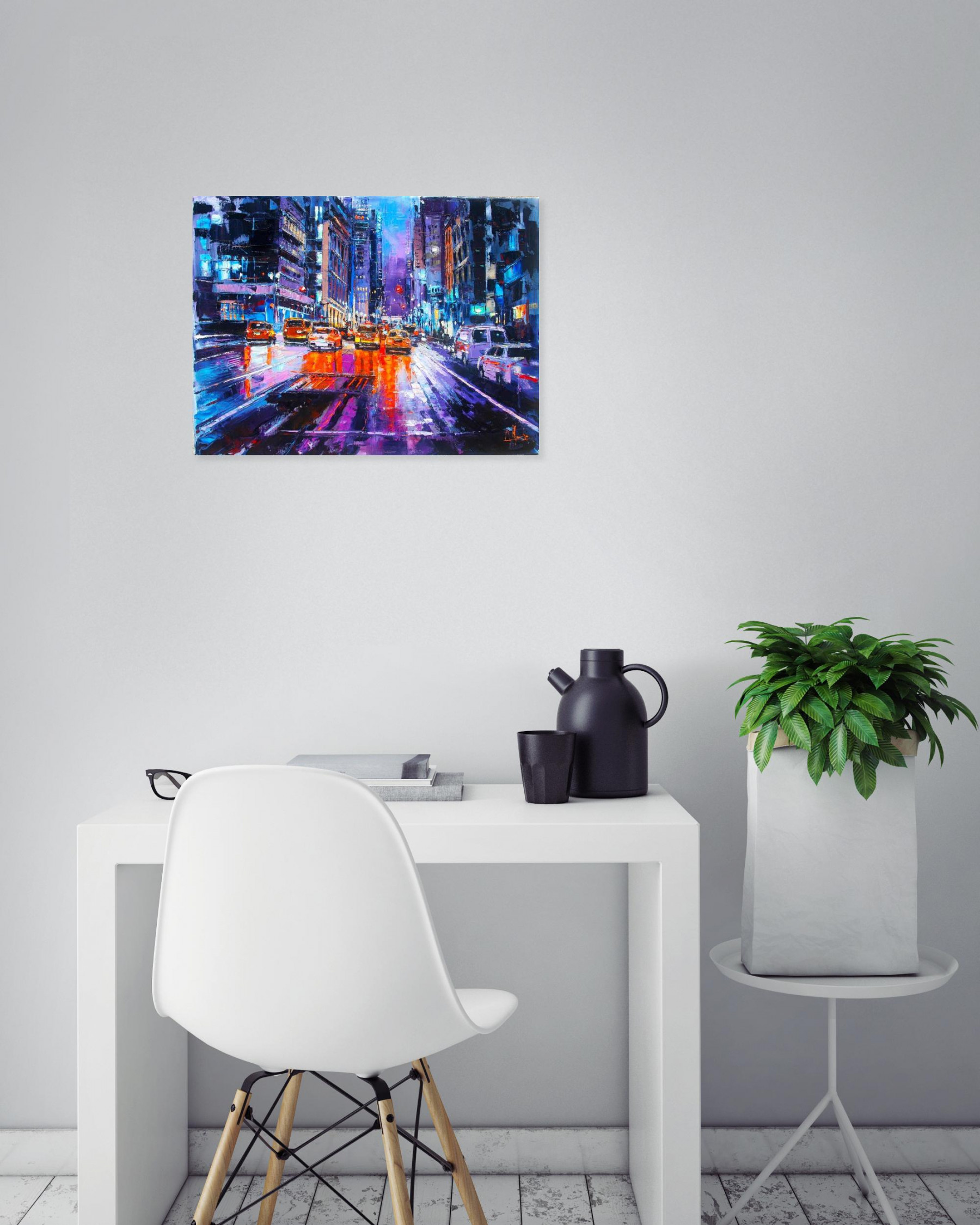 Allende, NewYork lights, painting - Artalistic online contemporary art buying and selling gallery
